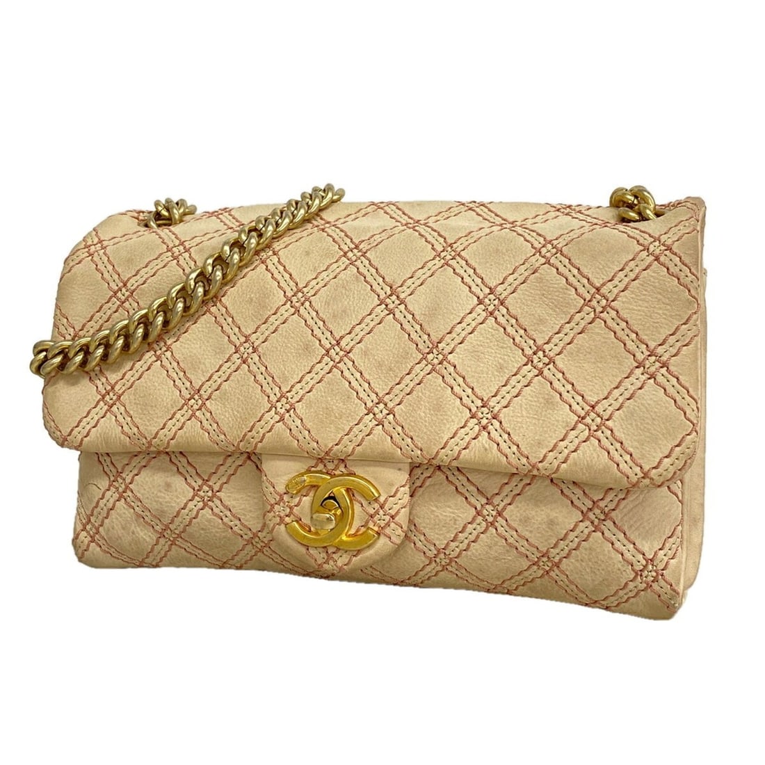 Chanel Shoulder Bag, Wild Stitch Chain Shoulder, Leather, Pink, Women's: --- Catalog ---Category: SizeSize (HxWxD): 15cm x 23cm x 3cm / 5.9'' x 9.05'' x 1.18''Category: DesignType: Shoulder bagColor: PinkGender: WomenMaterial: Leather Hardware Color: GoldCategory: GeneralB