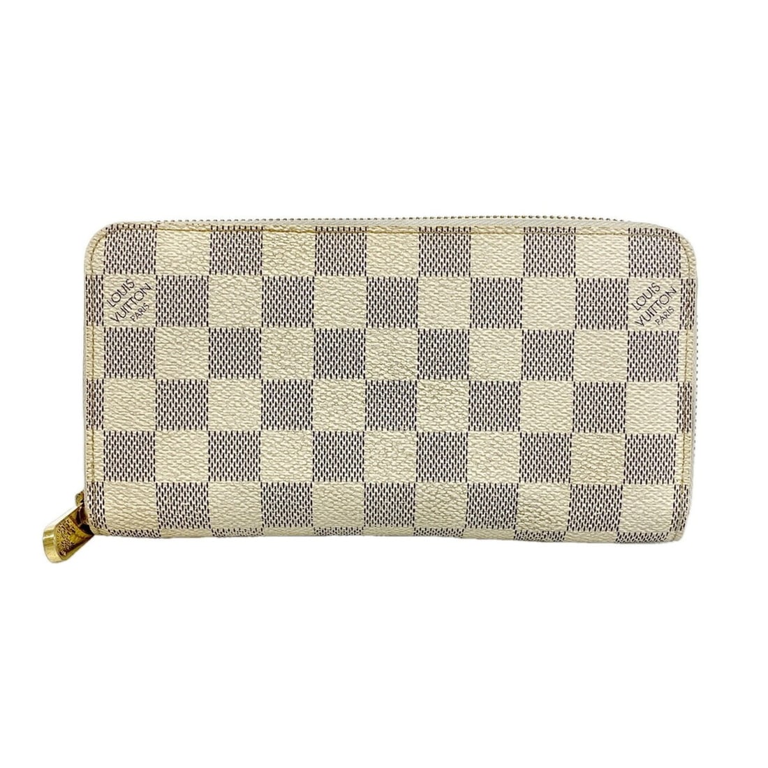 Louis Vuitton Damier Azur Zippy Wallet N60019 White Women's Long