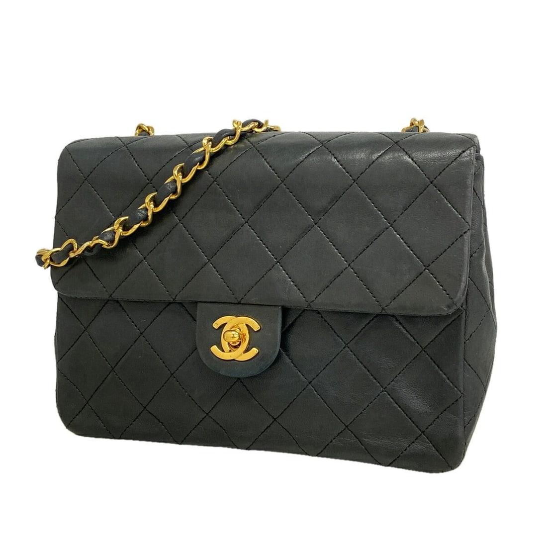 Chanel Mini Matelassé Chain Shoulder Bag, Lambskin, Black, Women's: --- Catalog ---Category: SizeSize (HxWxD): 15cm x 20cm x 6.5cm / 5.9'' x 7.87'' x 2.55''Category: DesignType: Shoulder bagColor: BlackGender: WomenMaterial: Leather Hardware Color: GoldLeather/Fur Typ