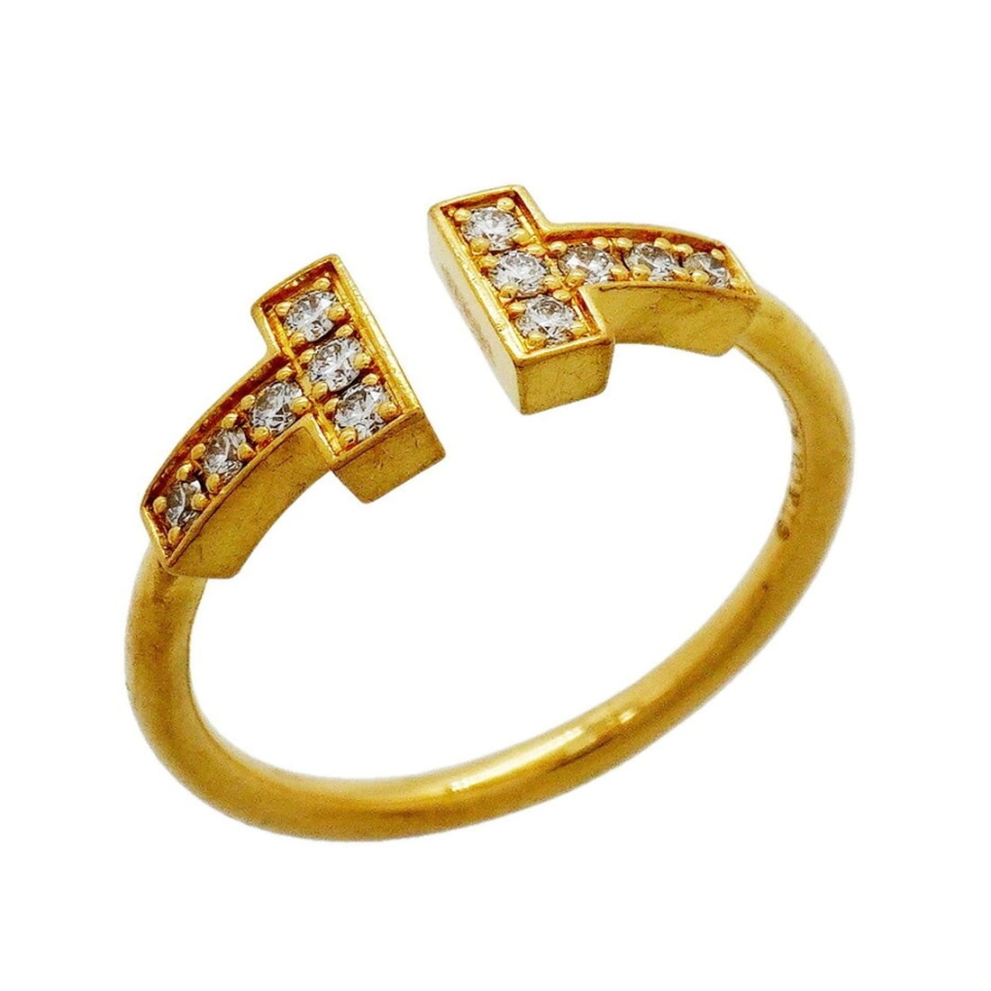 Tiffany & Co. T-Wire Ring, 18K Yellow Gold, Diamond, Size 10.5, Women's: --- Catalog ---Category: SizeJP Size: 10.5US Size: 5.5Category: DesignType: Band ringStone: DiamondGender: WomenMaterial: Yellow gold (18K)Category: GeneralBrand: Tiffany--- Item List ---Section: Cond