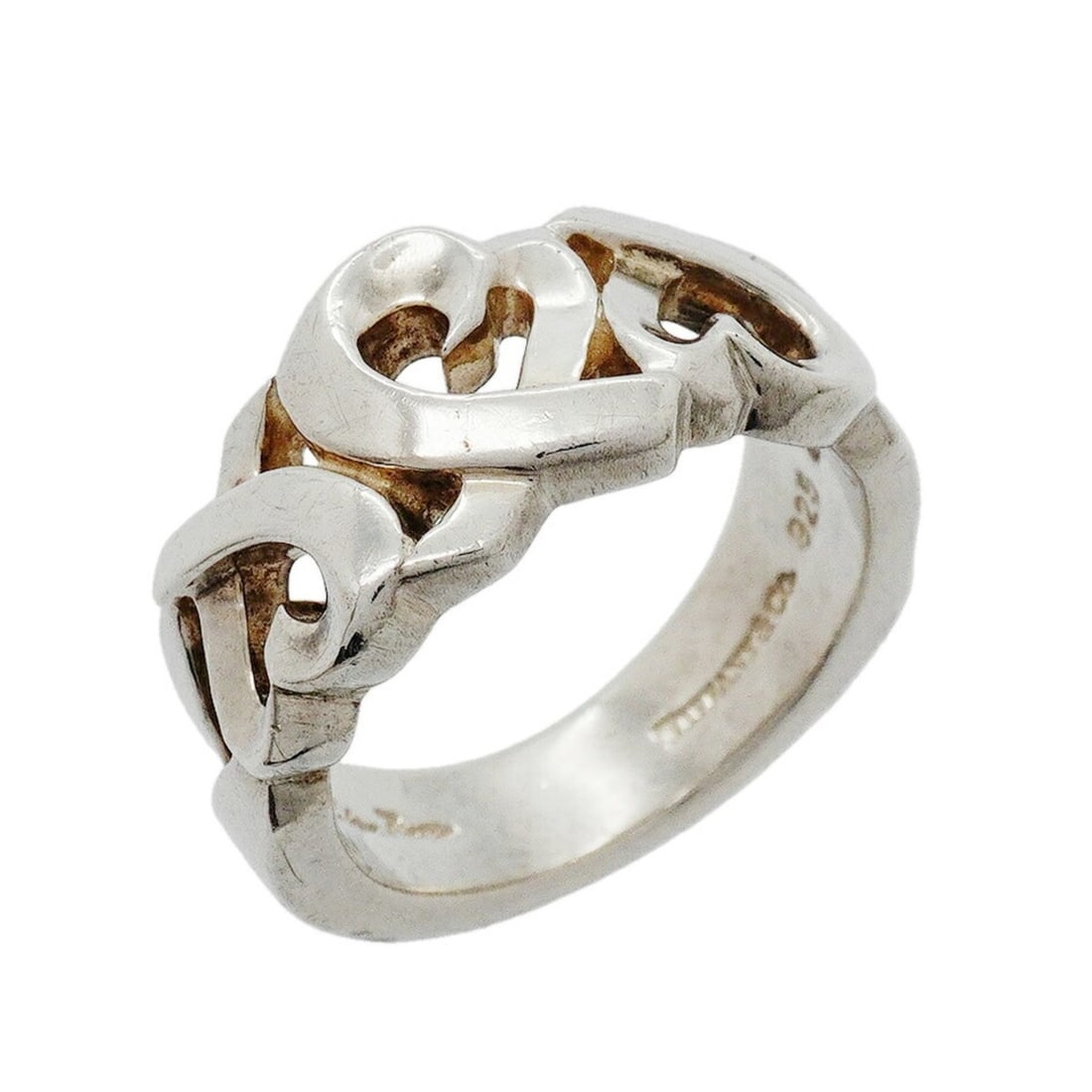 Tiffany & Co. Triple Loving Heart Ring, Sterling Silver 925, Size 8.5 (Women's): --- Catalog ---Category: SizeJP Size: 8.5US Size: 4.5Category: DesignType: Band ringGender: WomenMaterial: Silver 925Category: GeneralBrand: Tiffany--- Item List ---Section: ConditionRanking: Rank AB 