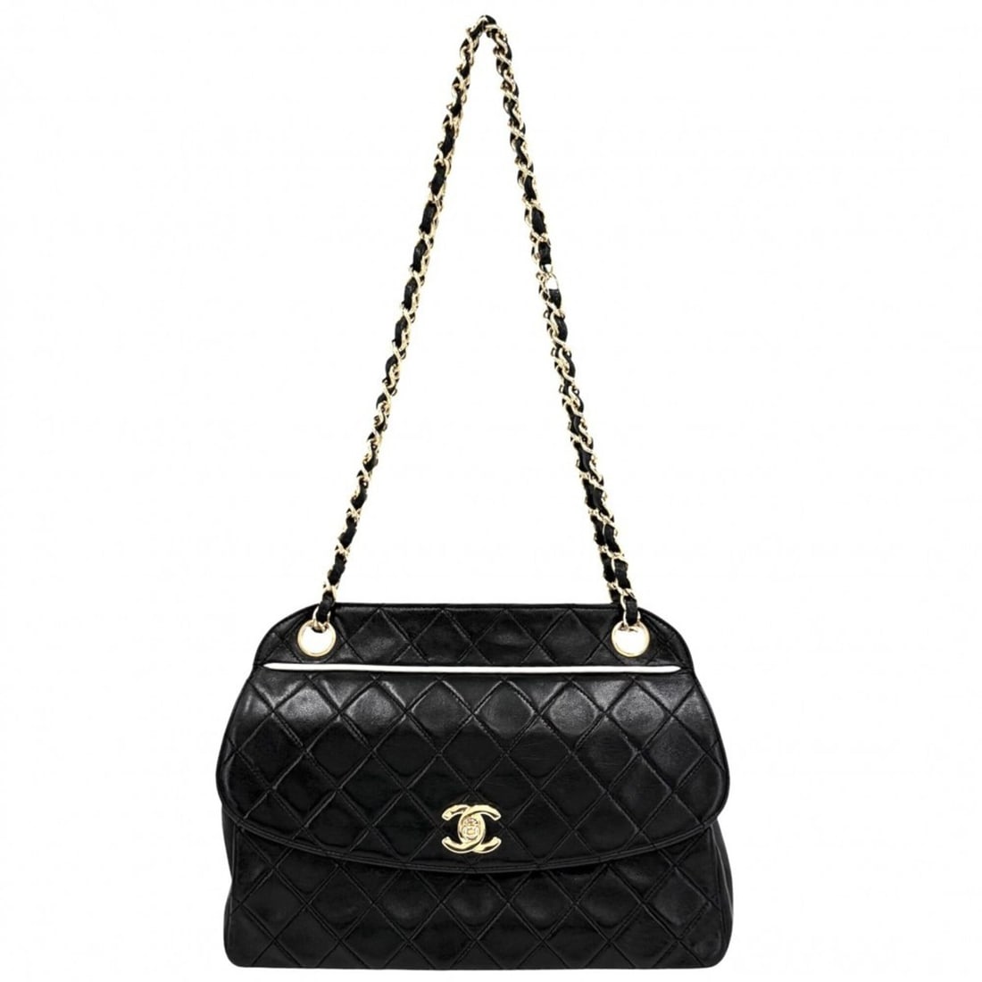 Chanel Matelasse Shoulder Bag for Women, Chain, Turnlock Closure, Bag, Crossbody Coco Mark,: --- Catalog ---Category: SizeSize (HxWxD): 18.5cm x 25cm x 6.5cm / 7.28'' x 9.84'' x 2.55''Strap Length: 120cm / 47.24''Category: DesignType: Shoulder bagColor: BlackGender: WomenMaterial: Leather Lea