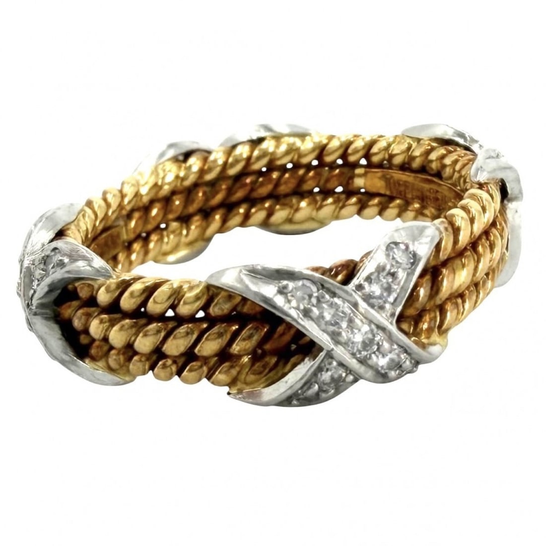 Tiffany & Co. Women's Ring, Jean Schlumberger X Accessory Jewelry, Pt950 Platinum, 18K Yellow Gold,: --- Catalog ---Category: SizeJP Size: 11US Size: 6Category: DesignColor: White, YellowGender: WomenMaterial: Platinum 950, Yellow goldCategory: GeneralBrand: Tiffany--- Item List ---Section: Condition