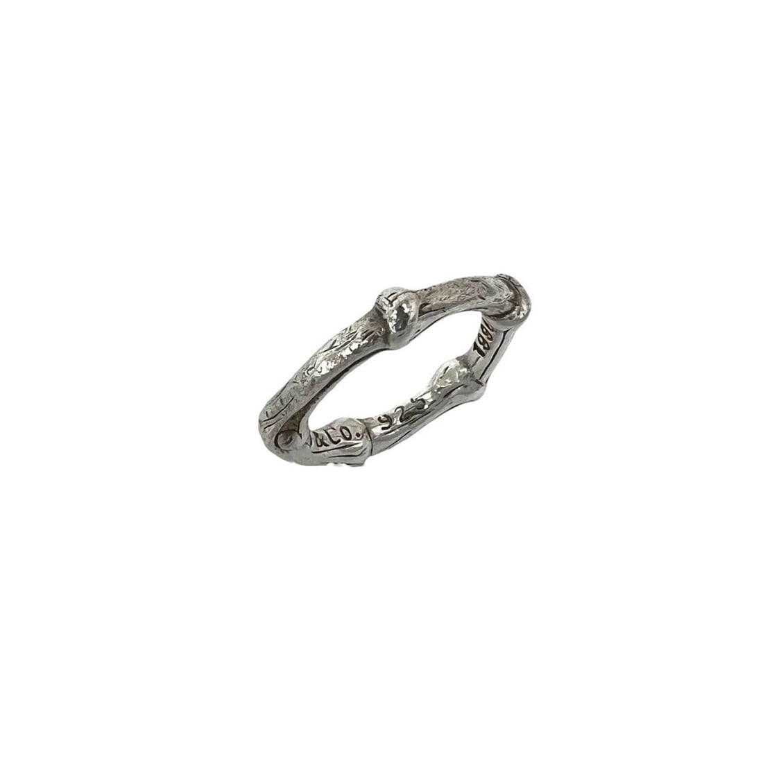 TIFFANY&Co. Tiffany Vintage Bamboo Ring, Sterling Silver 925, Accessory, Silver, 26014: --- Catalog ---Category: SizeJP Size: 9US Size: 5Category: DesignType: Band ringColor: SilverGender: WomenMaterial: Silver 925Category: GeneralBrand: Tiffany--- Item List ---Section: ConditionRanking: