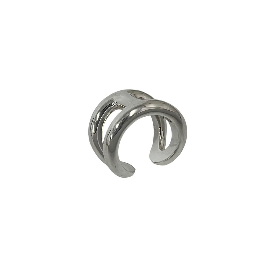 HERMES Osmos GM Sterling Silver 925 Ring, Size #49, Silver, Item Number 22761: --- Catalog ---Category: SizeJP Size: 9US Size: 5Category: DesignType: Band ringColor: SilverGender: WomenMaterial: Silver 925Category: GeneralBrand: Hermes--- Item List ---Section: ConditionRanking: 