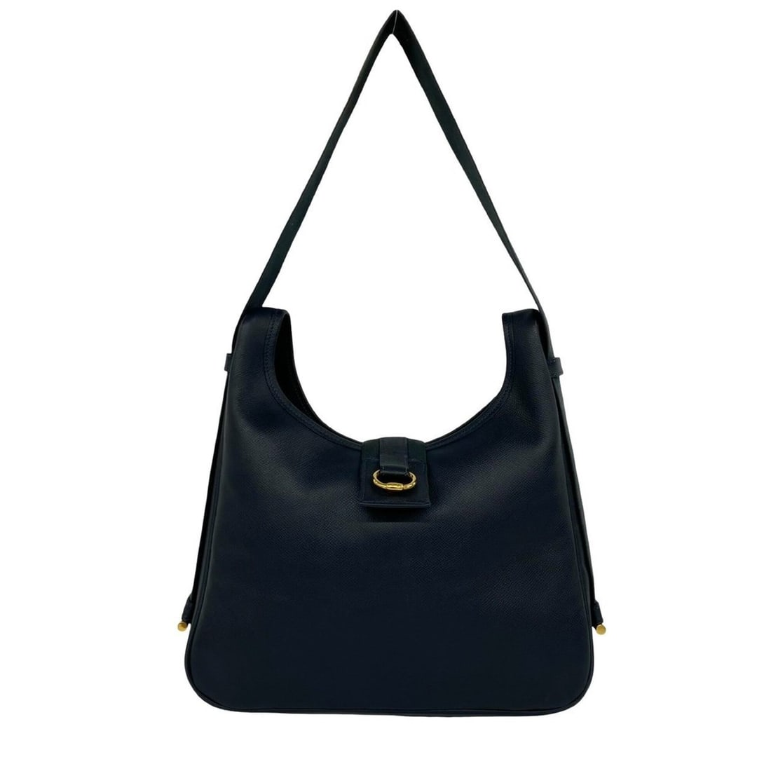HERMES Vintage Sacochevel Leather Shoulder Bag Crossbody Blue Indigo 21093
