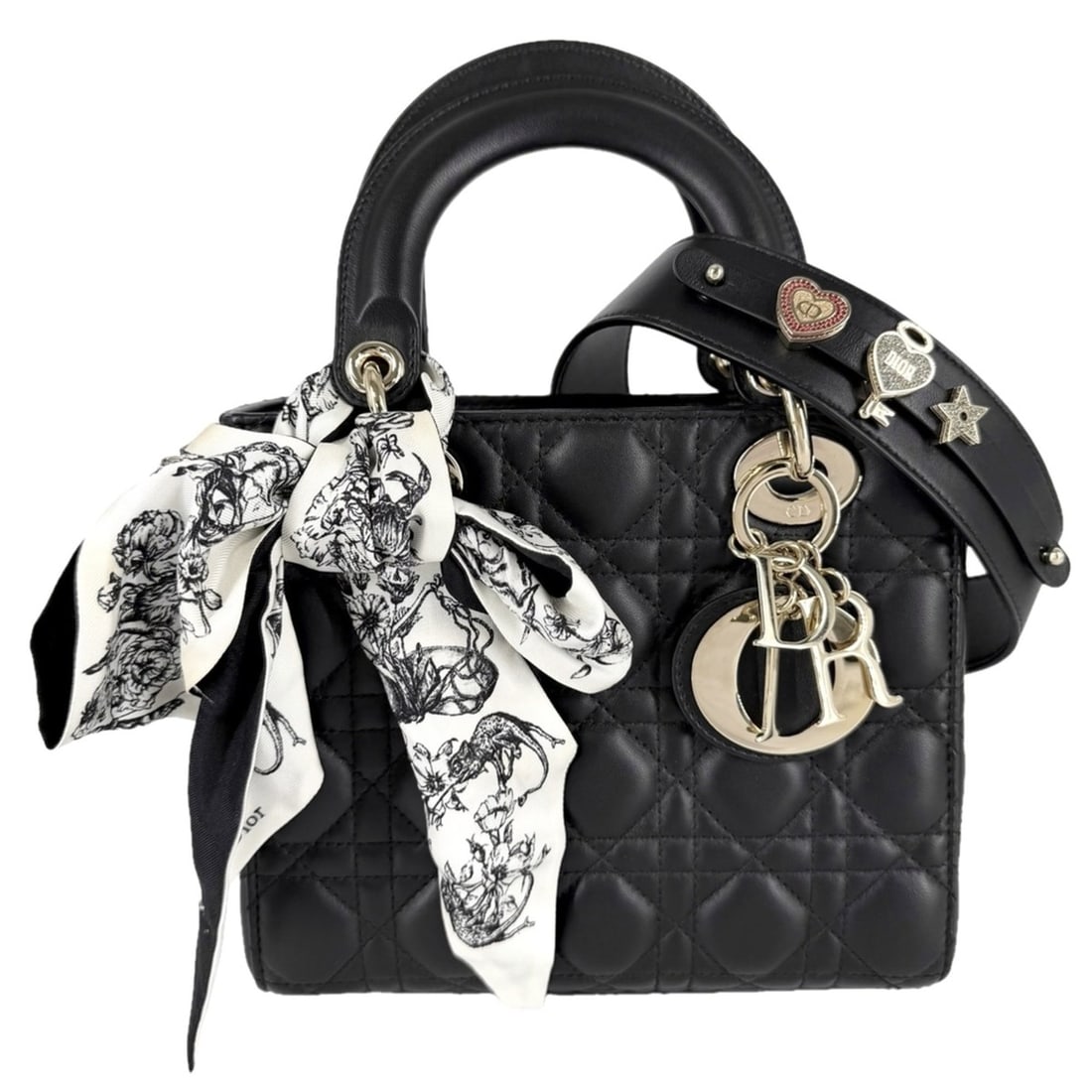 Christian Dior Women's Cannage Lady Small Handbag Shoulder Bag Crossbody My ABCDior with Mitzah: --- Catalog ---Category: SizeSize (HxWxD): 17cm x 20cm x 8cm / 6.69'' x 7.87'' x 3.14''Strap Length: 120cm / 47.24''Handle Length: 21cm / 8.26''Category: DesignType: Handbag, Shoulder bagColor: BlackG
