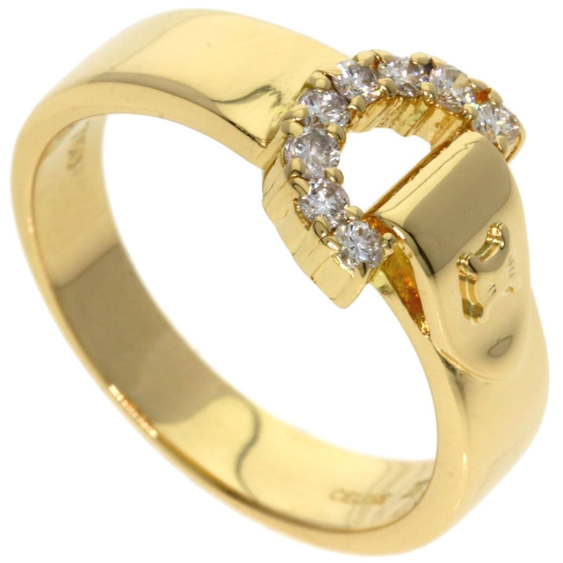 Celine Belt Motif Diamond Ring - 18K Yellow Gold Women's: --- Catalog ---Category: SizeJP Size: 12US Size: 6.5Category: DesignType: Band ringStone: DiamondGender: WomenMaterial: Yellow gold (18K)Category: GeneralBrand: Celine--- Item List ---Section: Conditi
