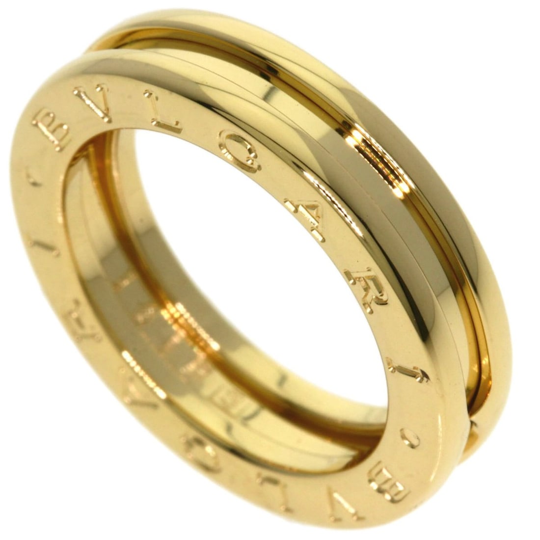 BVLGARI B-zero1 1-band ring #48, 18K yellow gold, women's.