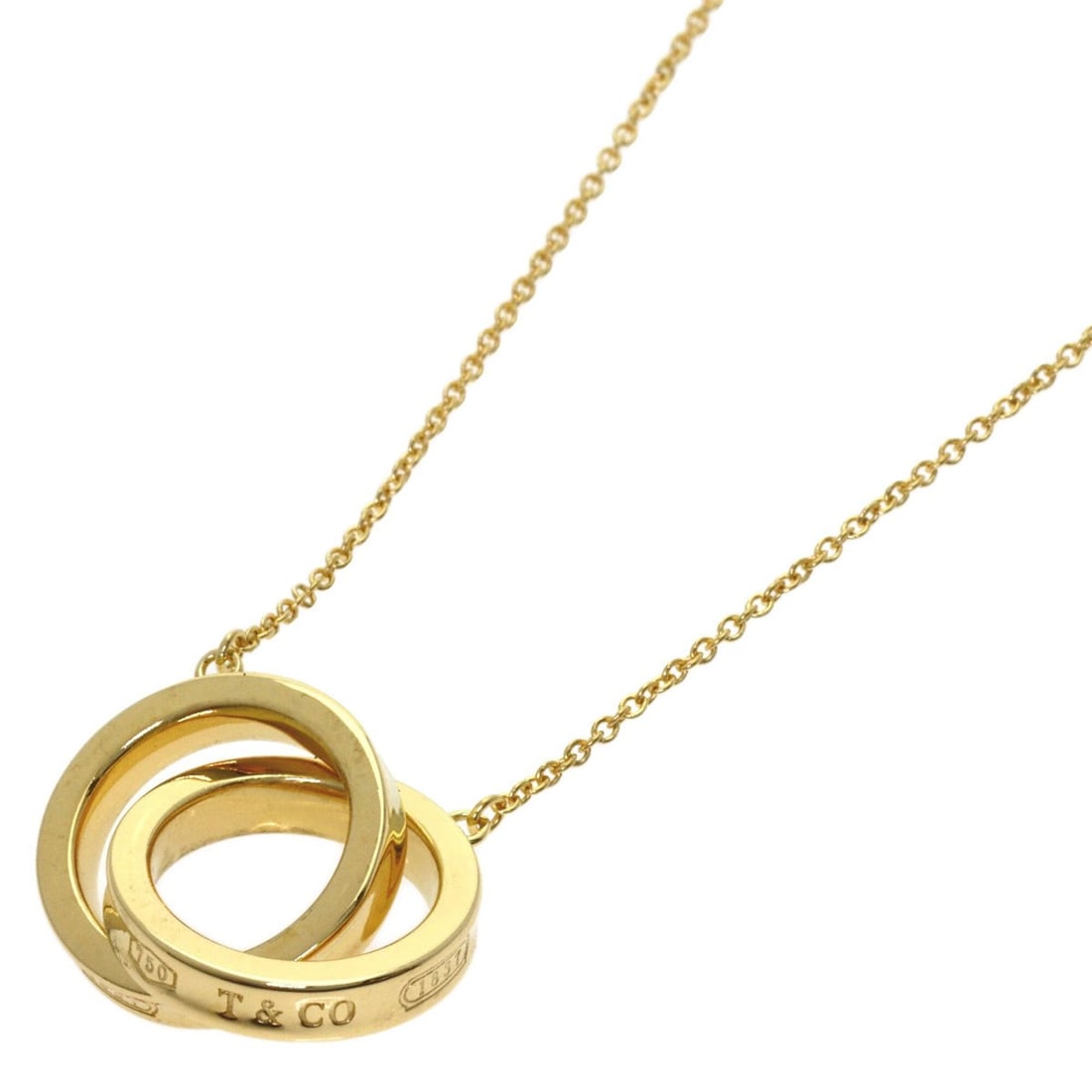 Tiffany & Co. Interlocking Necklace, 18K Yellow Gold, Women's.: --- Catalog ---Category: SizePendant Size: 22mm x 14.2mm / 0.86'' x 0.55''Neck Circumference: 40 cm / 15.74''Category: DesignGender: WomenMaterial: Yellow gold (18K)Necklace Type: NecklaceCategory: Ge