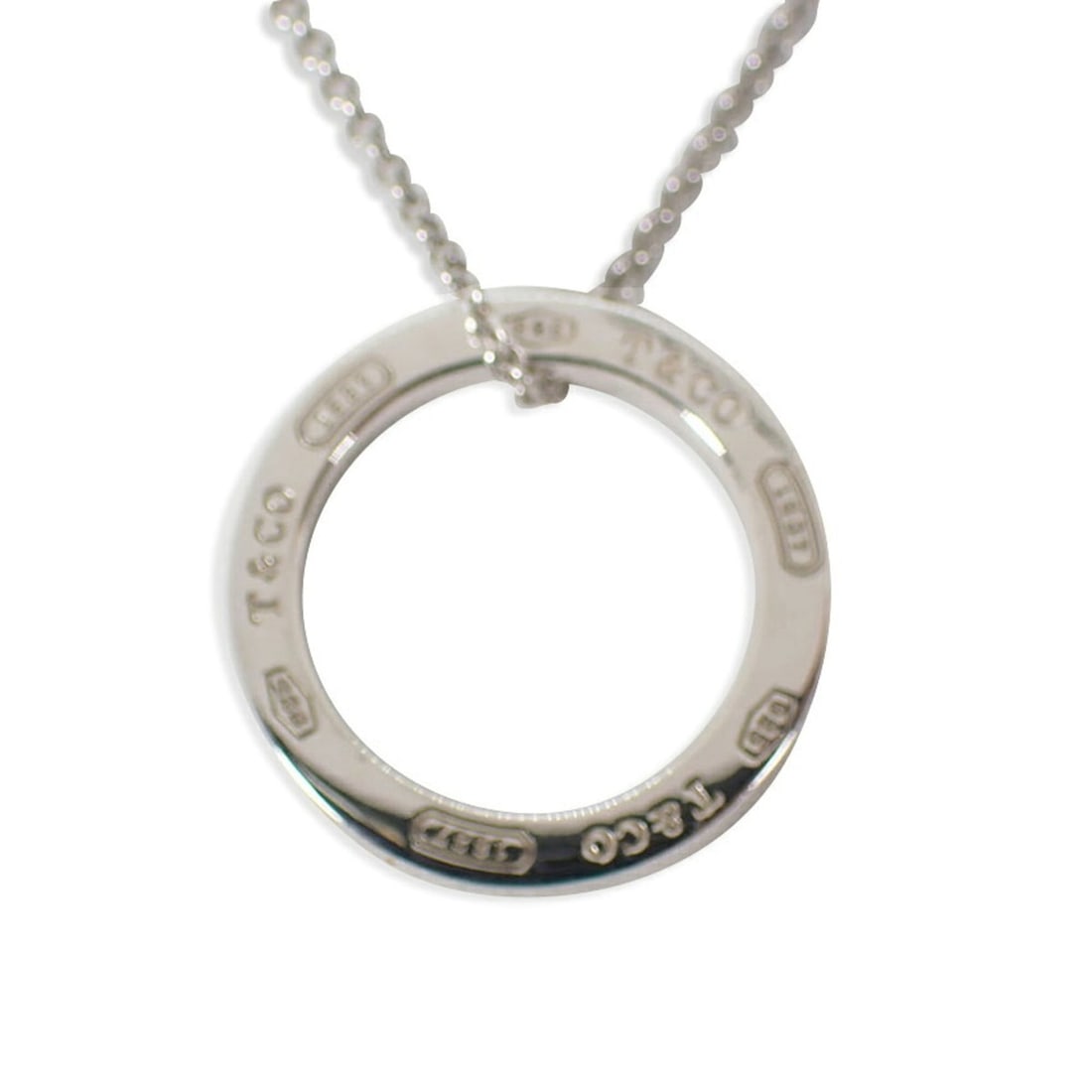 TIFFANY & Co. 925 1837 Pendant Necklace: --- Catalog ---Category: SizePendant Size: 17.7mm / 0.69''Neck Circumference: 41.5 cm / 16.33''Category: DesignGender: WomenMaterial: Sterling silver 925Necklace Type: NecklaceCategory: GeneralBrand: 