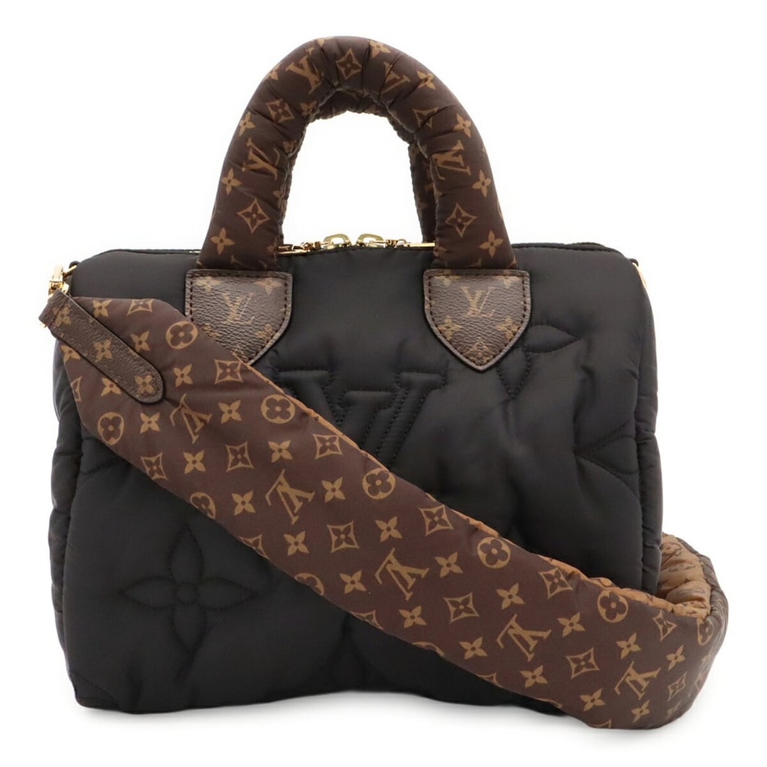 LOUIS VUITTON LV Pillow Capsule Collection Speedy Bandoulière 25 Handbag Shoulder Bag Black M59008: --- Catalog ---Category: SizeSize (HxWxD): 19.5cm x 25cm x 15cm / 7.67'' x 9.84'' x 5.9''Category: DesignType: Handbag, Shoulder bagColor: BlackGender: WomenMaterial: Nylon , Monogram , Canvas Categor