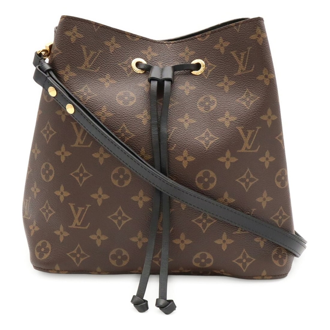 LOUIS VUITTON Louis Vuitton Monogram Neo Noe Shoulder Bag, Noir Black M44020: --- Catalog ---Category: SizeSize (HxWxD): 25.5cm x 25.5cm x 16.5cm / 10.03'' x 10.03'' x 6.49''Category: DesignType: Shoulder bagColor: NoirGender: Women,MenMaterial: Monogram , Canvas , Leather Cate