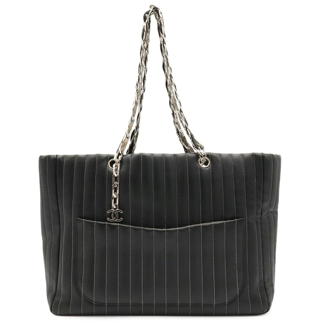 CHANEL New Mademoiselle Tote Bag Shoulder Chain Leather Black A30038: --- Catalog ---Category: SizeSize (HxWxD): 25.5cm x 34.5cm x 14.5cm / 10.03'' x 13.58'' x 5.7''Category: DesignType: Shoulder bag, Tote bagColor: BlackGender: WomenMaterial: Leather Category: GeneralB