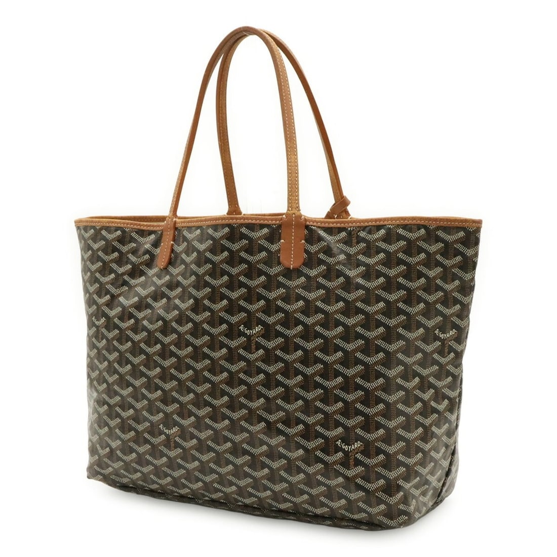 GOYARD Saint Louis PM Tote Bag/Shoulder Bag, Coated Canvas and Leather, Black/Brown: --- Catalog ---Category: SizeSize (HxWxD): 26.5cm x 33.5cm x 14.5cm / 10.43'' x 13.18'' x 5.7''Category: DesignType: Shoulder bag, Tote bagColor: Black, Brown, WhiteGender: WomenMaterial: Coated