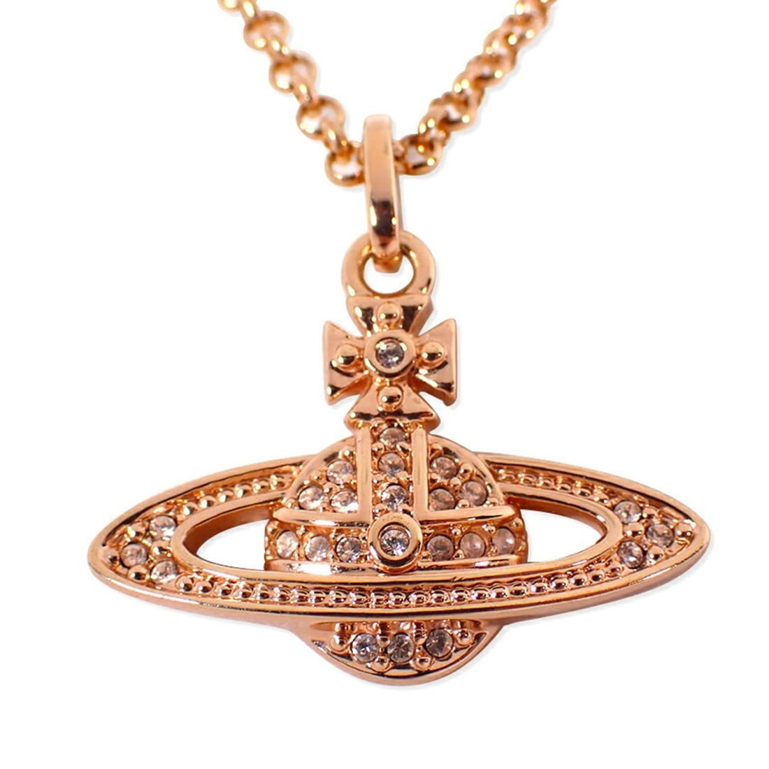 Vivienne Westwood Orb Rhinestone Pendant Necklace: --- Catalog ---Category: SizePendant Size: 20.8mm x 27mm / 0.81'' x 1.06''Neck Circumference: 50 cm / 19.68''Category: DesignGender: WomenNecklace Type: NecklaceCategory: GeneralBrand: Vivienne