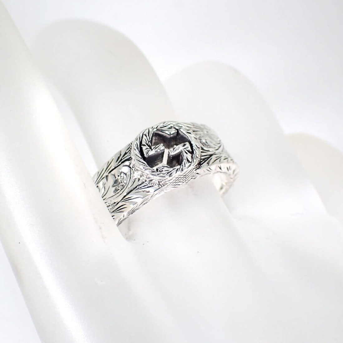 GUCCI 925 Interlocking G Ring, Size 16 - 7