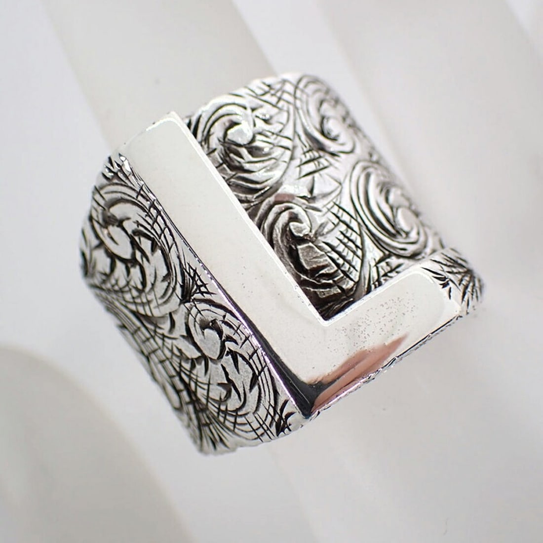GUCCI 925 L Arabesque Ring, Size 16 - 6