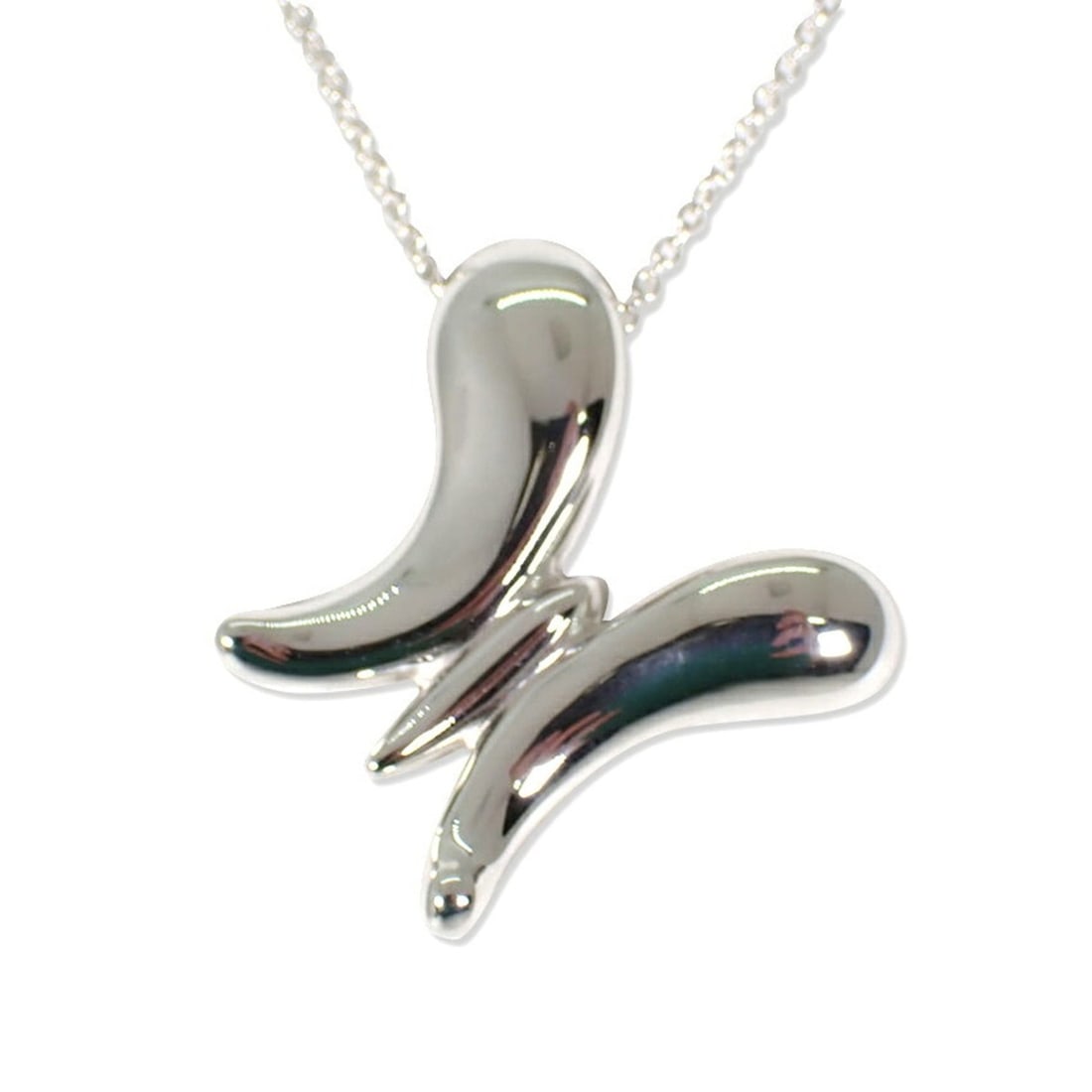 TIFFANY & Co. 925 Butterfly Pendant Necklace: --- Catalog ---Category: SizePendant Size: 23mm x 24.4mm / 0.9'' x 0.96''Neck Circumference: 43 cm / 16.92''Category: DesignGender: WomenMaterial: Sterling silver 925Necklace Type: NecklaceCategory: