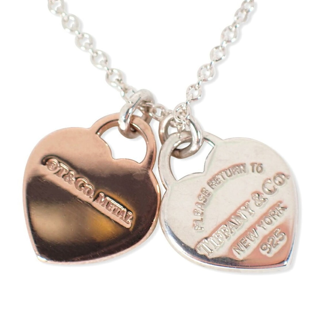 TIFFANY & Co. 925 Metal Return to Tiffany Double Heart Tag Pendant: --- Catalog ---Category: SizePendant Size: 12mm x 10mm / 0.47'' x 0.39''Neck Circumference: 41 cm / 16.14''Category: DesignGender: WomenMaterial: Sterling silver 925Necklace Type: NecklaceCategory: Ge