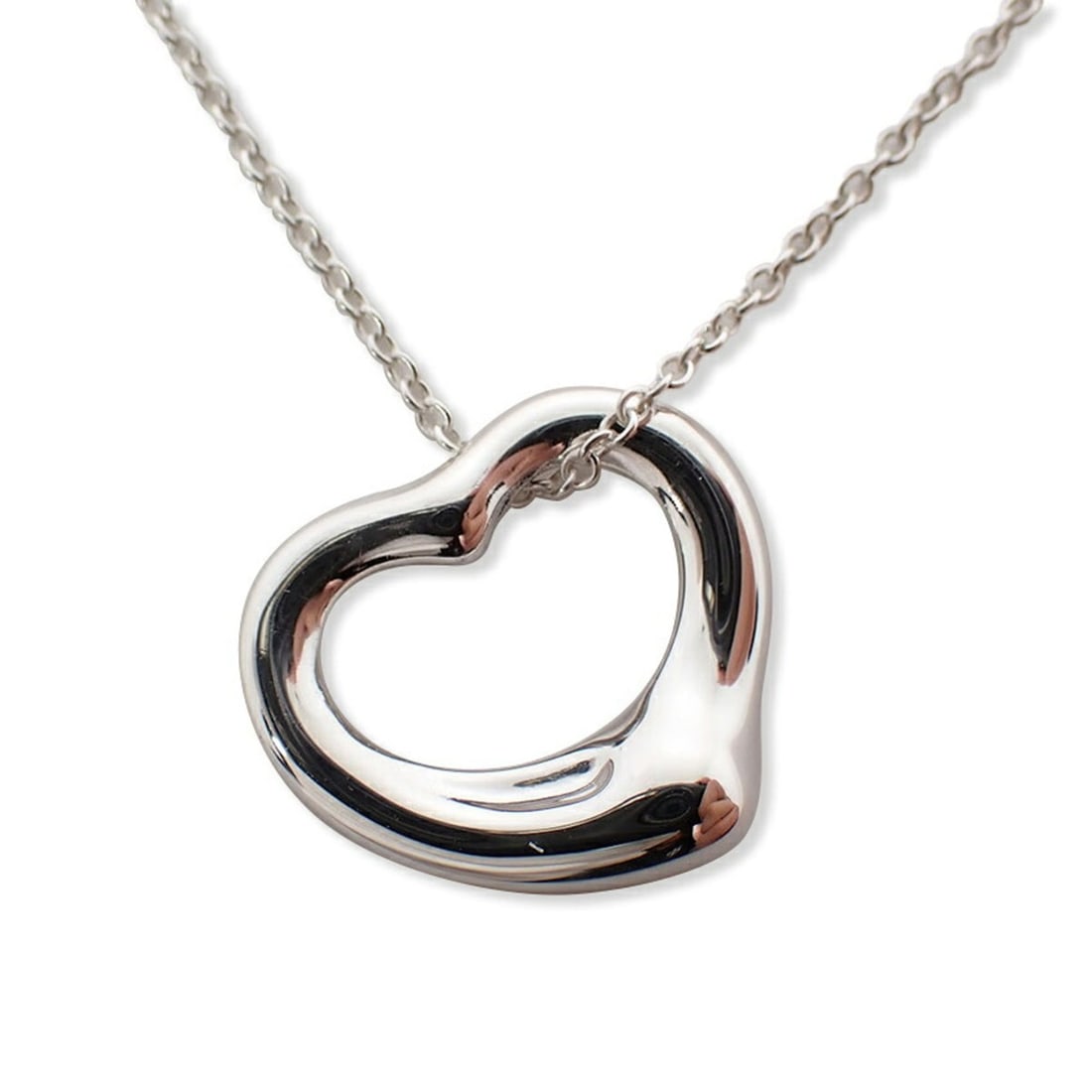 TIFFANY & Co. 925 Heart Pendant Necklace: --- Catalog ---Category: SizePendant Size: 14.2mm x 15.9mm / 0.55'' x 0.62''Neck Circumference: 41 cm / 16.14''Category: DesignGender: WomenMaterial: Sterling silver 925Necklace Type: