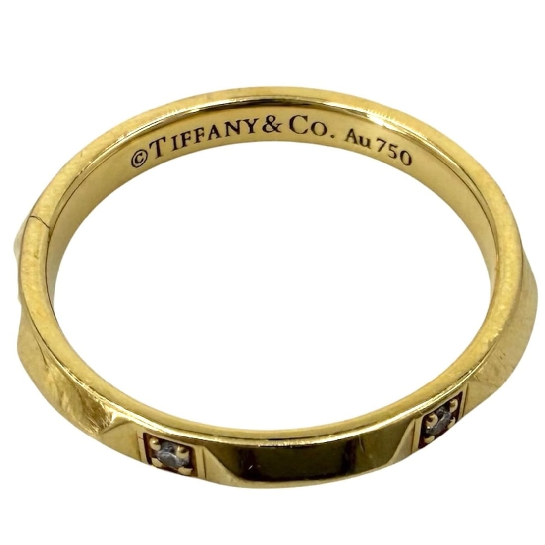 Tiffany & Co. Women's True Band Ring, Jewelry Accessory, Au750 18K Yellow Gold, Diamond, Approx.: --- Catalog ---Category: SizeJP Size: 15US Size: 7.5Category: DesignType: Band ringGender: WomenMaterial: Yellow gold (18K)Category: GeneralBrand: TiffanyCountry of Origin: Japan--- Item List ---Secti
