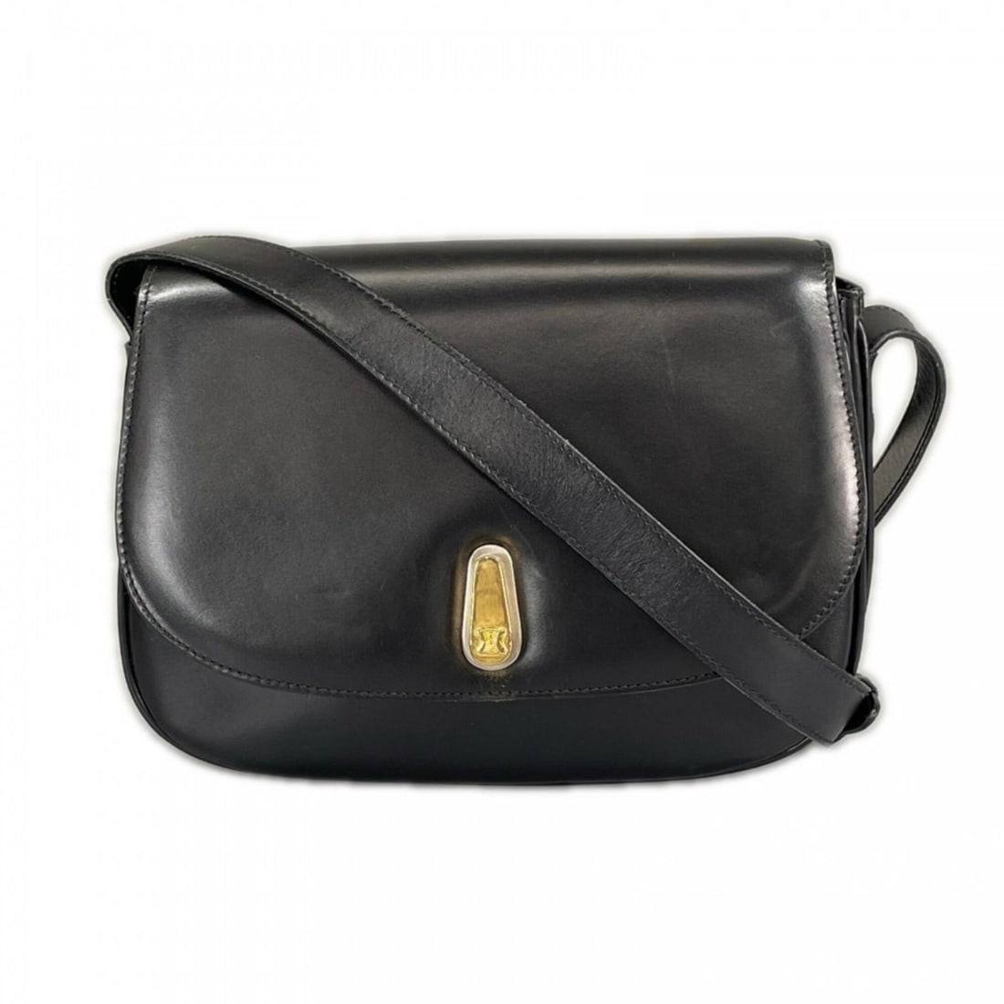 Celine shoulder bag for women, Old Celine, CELINE leather, black, gold hardware.: --- Catalog ---Category: SizeSize (HxWxD): 17cm x 22cm x 6cm / 6.69'' x 8.66'' x 2.36''Category: DesignType: Shoulder bagColor: BlackGender: WomenMaterial: Leather Hardware Color: GoldCategory: Genera