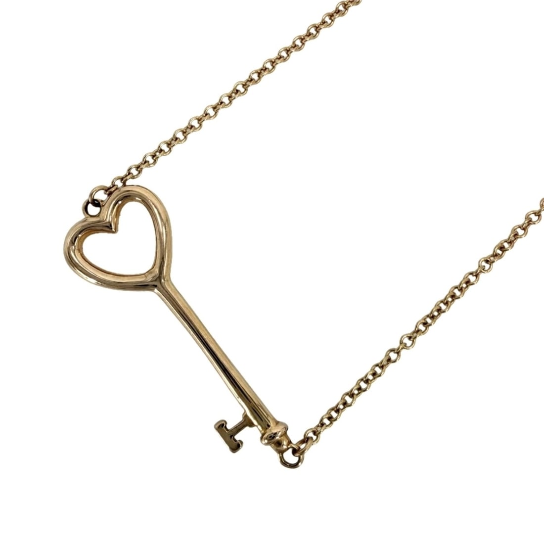 Tiffany & Co. Women's Necklace, Heart Key Motif, 18K Pink Gold (Au750), Approx. 2.3g: --- Catalog ---Category: SizePendant Size: 0.8mm x 2.4mm / 0.03'' x 0.09''Neck Circumference: 40.5 cm / 15.94''Category: DesignGender: WomenMaterial: Pink gold (18K)Necklace Type: NecklaceCategory: Ge