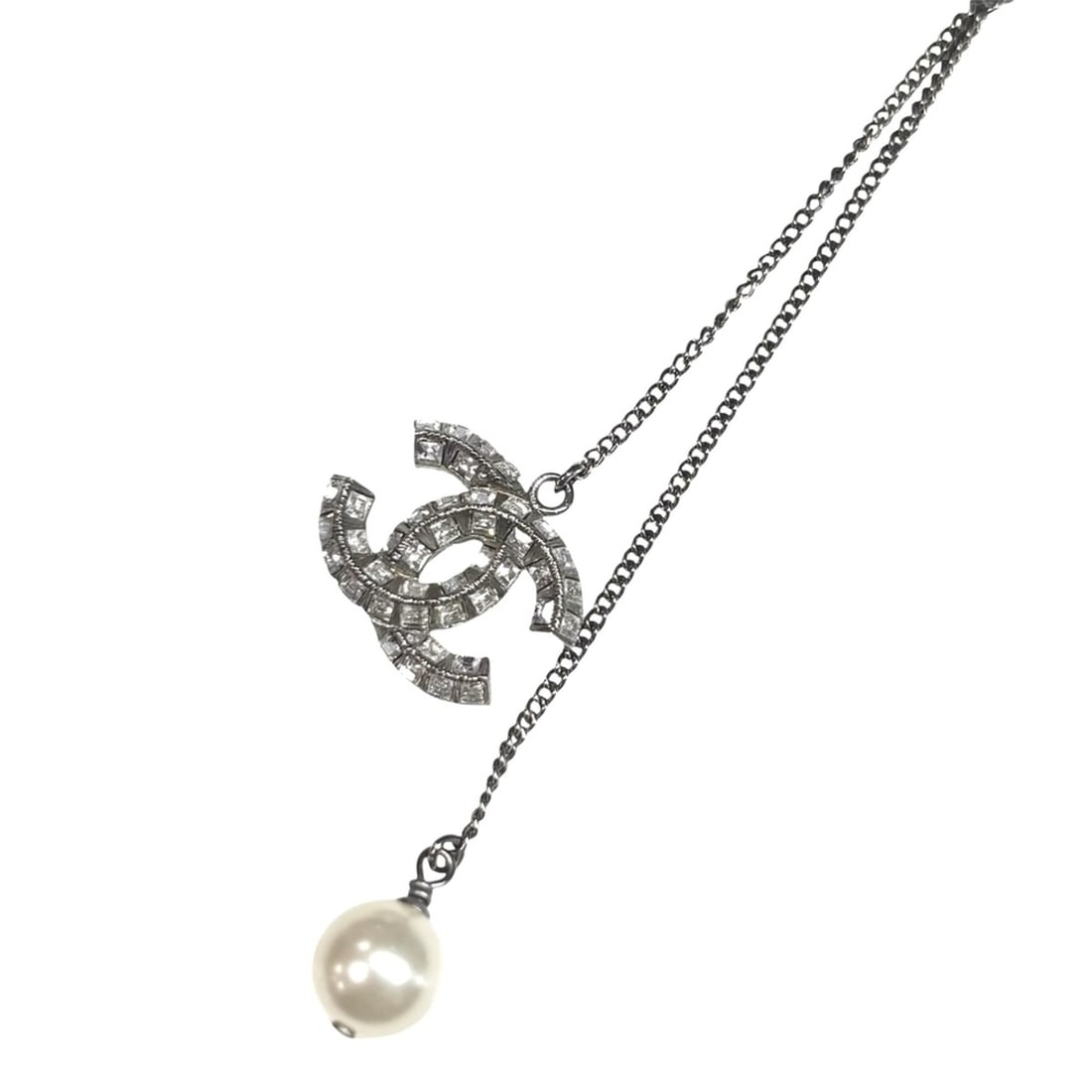 Chanel Women's Long Necklace, Coco Mark Design, Adjustable Clasp, Rhinestones, Faux Pearl, GP B14P,: --- Catalog ---Category: SizeNeck Circumference: 60 cm / 23.62''Category: DesignColor: WhiteGender: WomenMaterial: RhinestoneNecklace Type: NecklaceCategory: GeneralBrand: Chanel--- Item List ---Secti