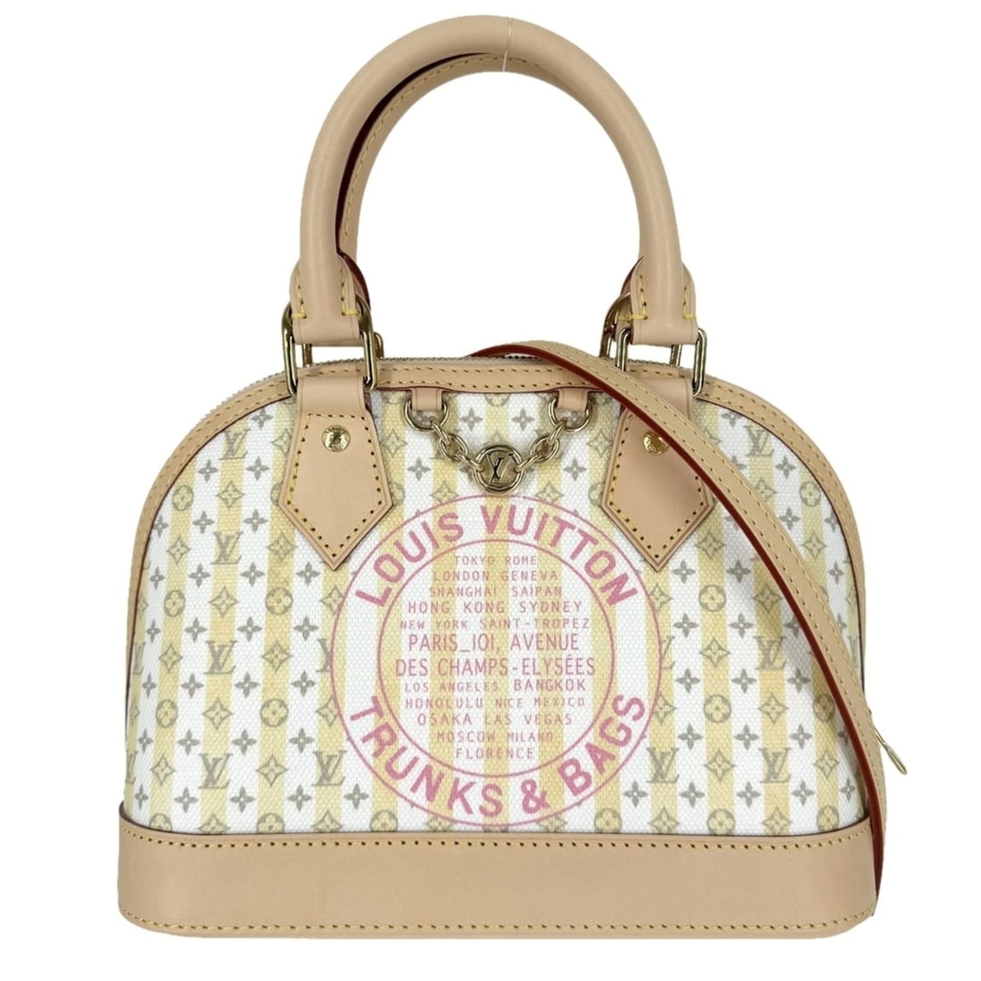 Louis Vuitton Women's LV Resort Alma BB Shoulder Bag Handbag Crossbody Mini Monogram Beige LOUIS: --- Catalog ---Category: SizeSize (HxWxD): 17.5cm x 23.5cm x 11.5cm / 6.88'' x 9.25'' x 4.52''Category: DesignType: Handbag, Shoulder bagColor: Beige, Monogram, WhiteGender: WomenMaterial: Monogram Ca
