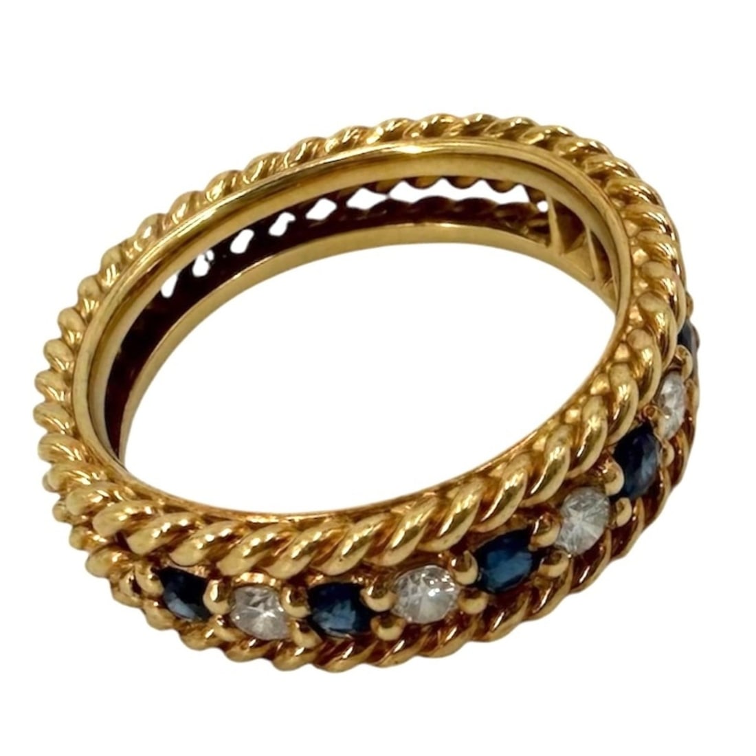 Christian Dior Women's Twist Ring, Jewelry, Au750 18K Yellow Gold, Diamond, Approx. 4.9g: --- Catalog ---Category: SizeJP Size: 8US Size: 4.5Category: DesignColor: White, YellowGender: WomenMaterial: Yellow goldCategory: GeneralBrand: Christian DiorCountry of Origin: Japan--- Item List ---