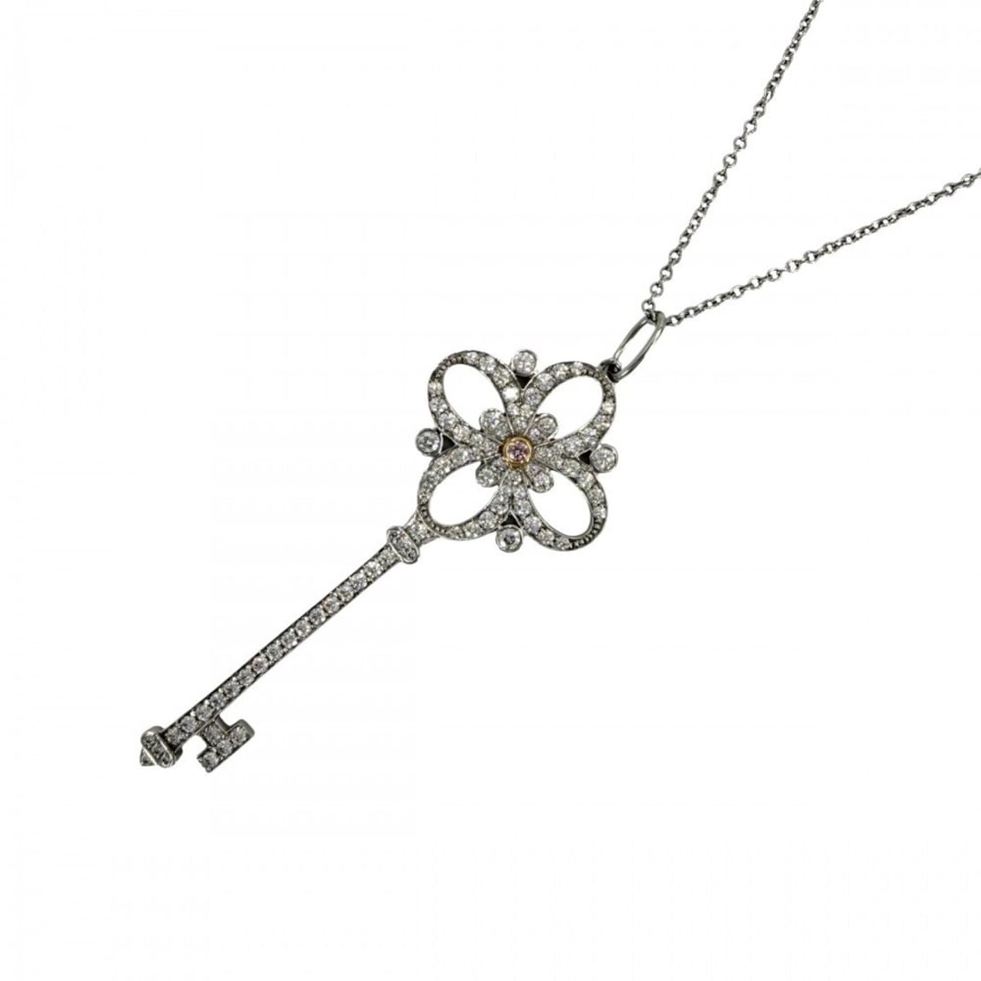 Tiffany & Co. Victoria Key Necklace for Women, Jewelry Accessory, Pt950 Platinum, 18K Yellow Gold,: --- Catalog ---Category: SizeNeck Circumference: 50.5 cm / 19.88''Category: DesignColor: Pink, White, YellowGender: WomenMaterial: Platinum 950, Yellow goldNecklace Type: NecklaceCategory: GeneralBran