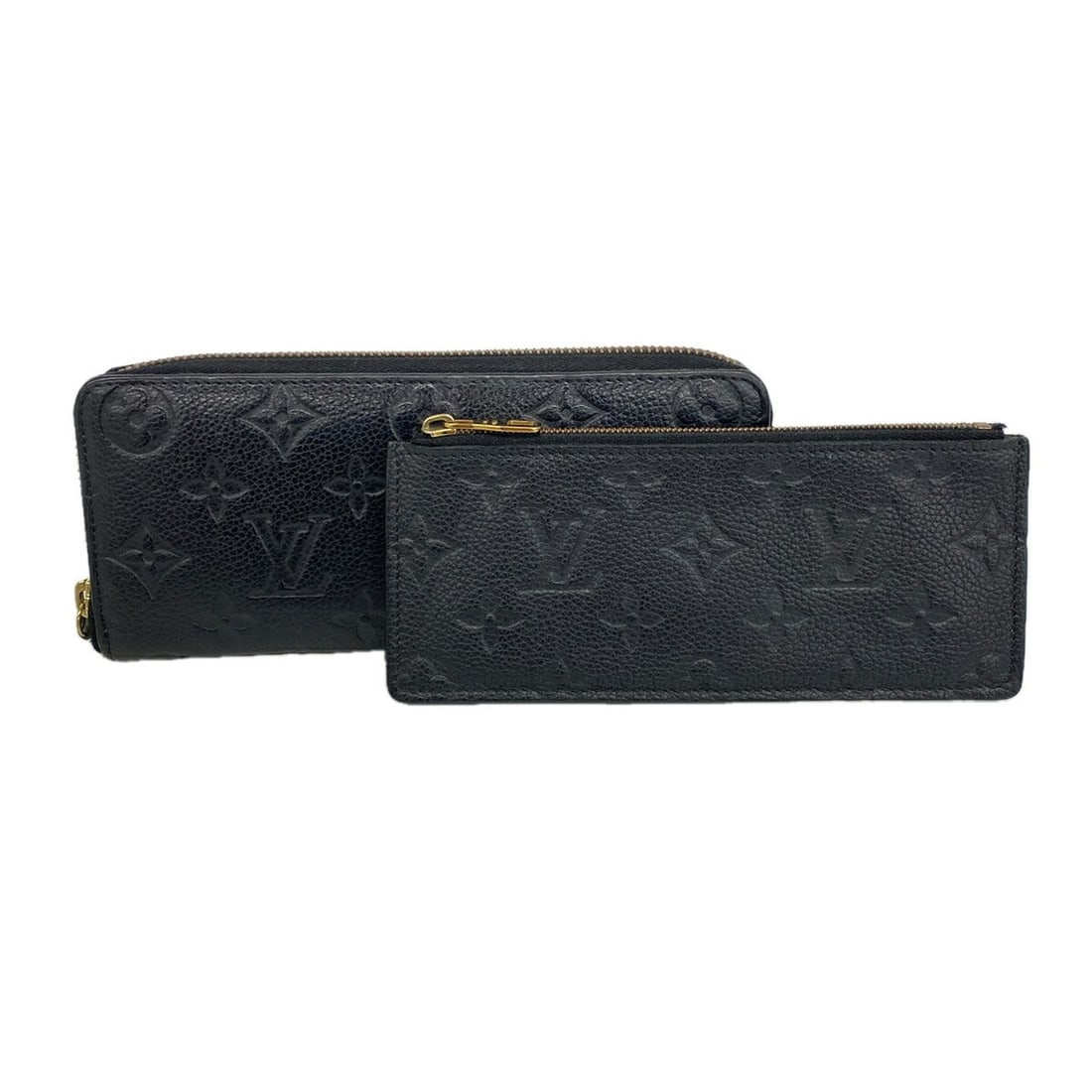 Louis Vuitton Monogram Empreinte Portefeuille Clemence Long Wallet M60171 Noir (Women's) (1 of 11)