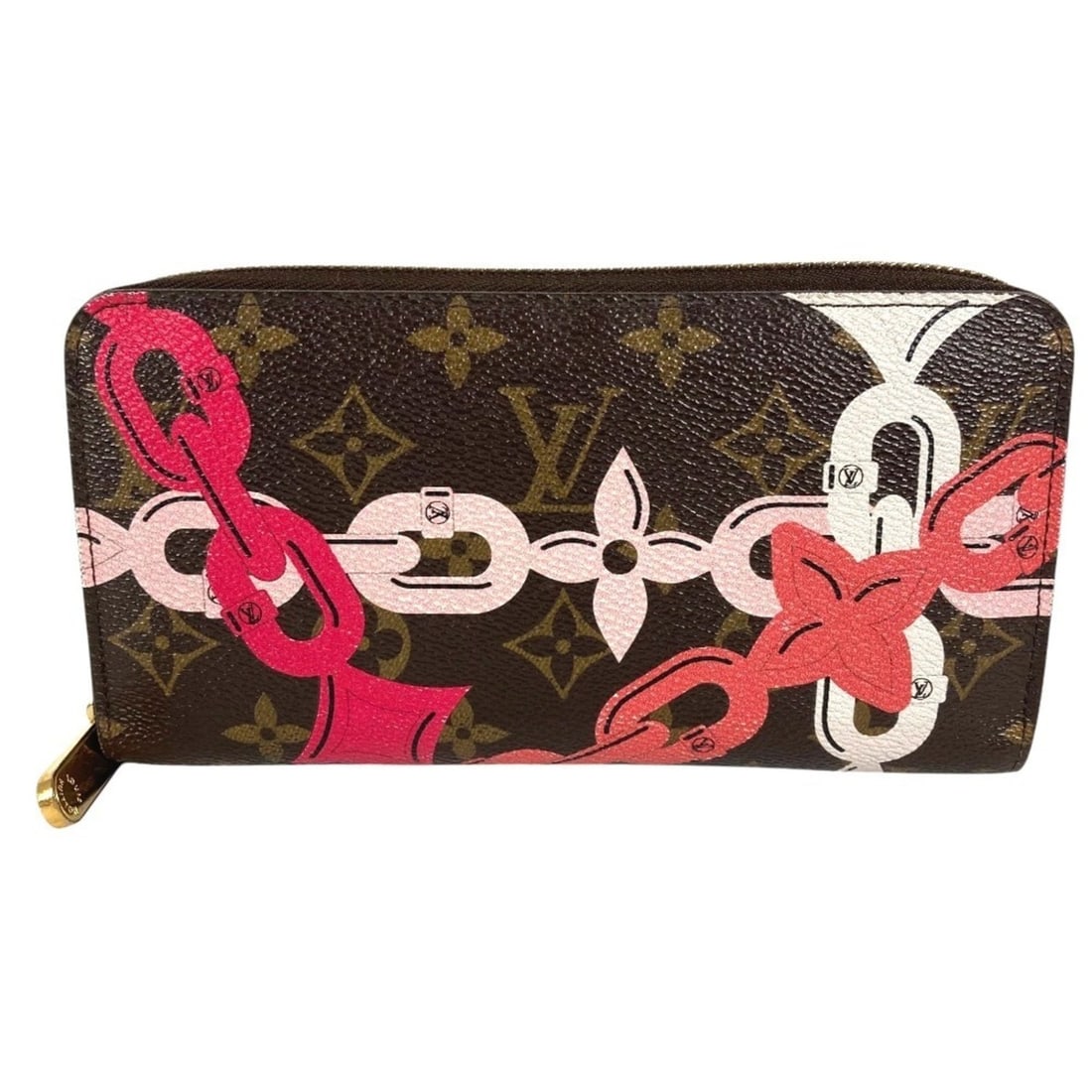 LOUIS VUITTON M41905 Monogram Bay Chain Print Zippy Wallet Long Round Zipper Canvas Women's Brown: --- Catalog ---Category: SizeSize (HxWxD): 9.5cm x 19.5cm / 3.74'' x 7.67''Category: DesignType: Long wallet (bi-fold)Color: Brown, PinkGender: WomenMaterial: Monogram , Canvas Category: GeneralBrand: