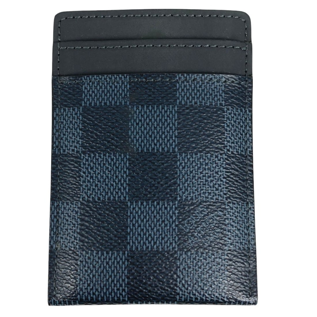 LOUIS VUITTON N63217 Damier Cobalt Portecartes Pince Business Card Holder/Pass Case with Money Clip: --- Catalog ---Category: DesignType: Card caseColor: NavyGender: Men,WomenMaterial: Damier Canvas Category: GeneralBrand: Louis VuittonCountry of Origin: FranceCategory: Physical PropertiesSize (HxWxD
