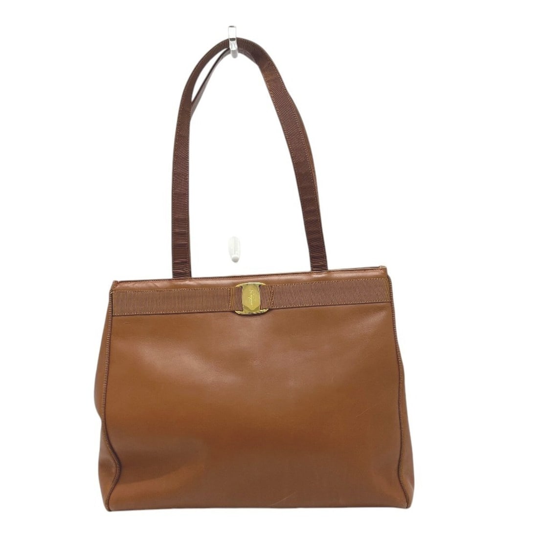 Salvatore Ferragamo Vara bag, handbag, tote leather, women's, brown. (1 of 18)