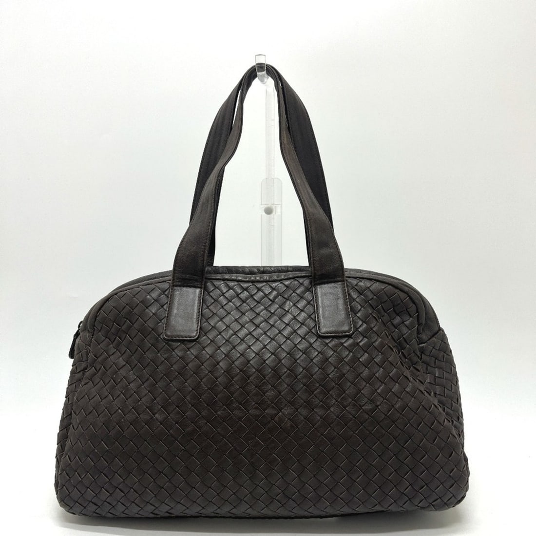 BOTTEGA VENETA Intrecciato Bowling Bag Handbag Boston Leather Women's Brown: --- Catalog ---Category: SizeSize (HxWxD): 25cm x 38cm x 15cm / 9.84'' x 14.96'' x 5.9''Category: DesignType: Boston bagColor: BrownGender: WomenMaterial: Leather Category: GeneralBrand: Bottega Venet