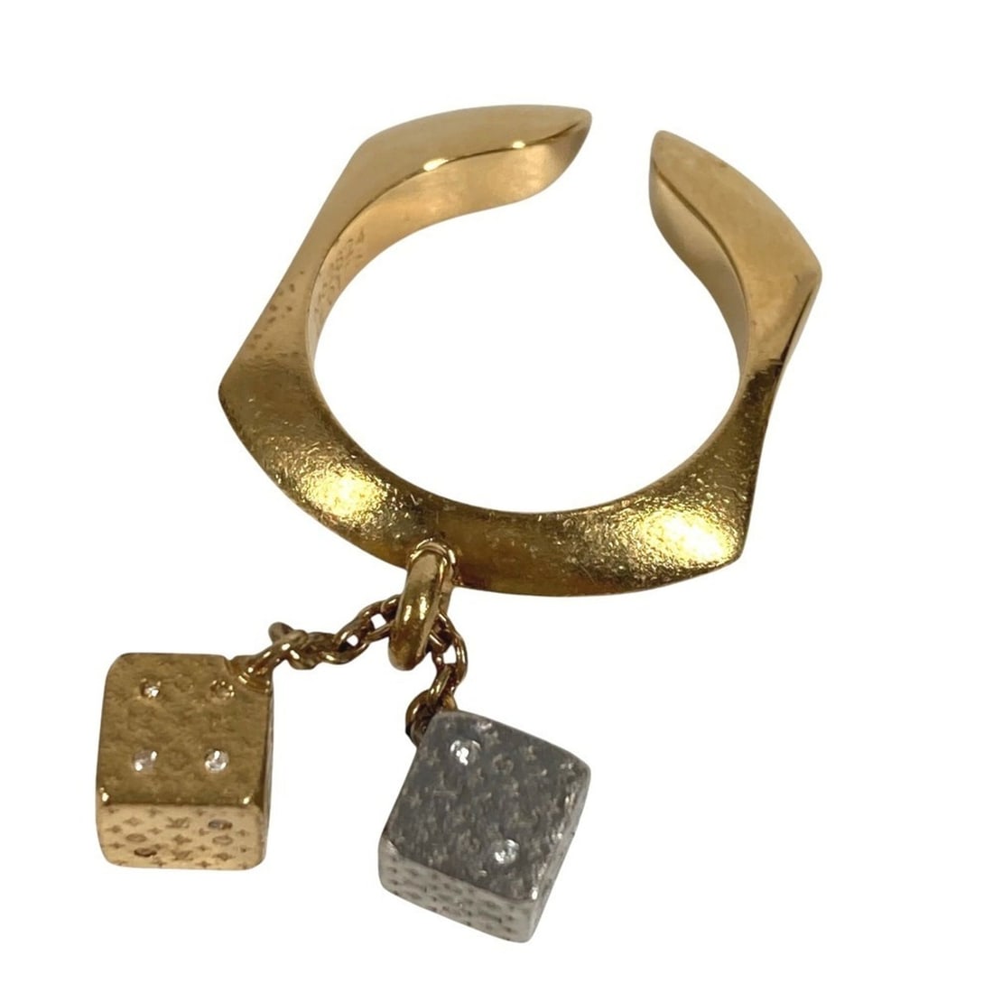 LOUIS VUITTON M62824 Luckygram Ring Dice Monogram Accessory Metal Men's Gold 1: --- Catalog ---Category: SizeJP Size: 15US Size: 7.5Category: DesignType: Band ringGender: MenMaterial: MetalCategory: GeneralBrand: Louis VuittonCountry of Origin: Italy--- Item List ---Section: Cond
