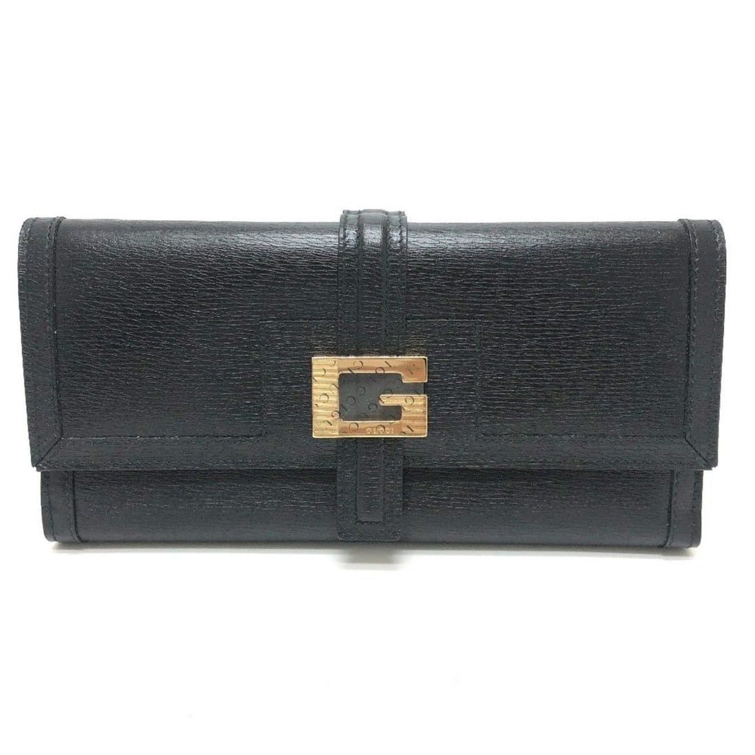 GUCCI 035-3661 G Logo Bi-fold Long Wallet, Leather, Men's/Women's, Black, Like New: --- Catalog ---Category: SizeSize (HxWxD): 9.5cm x 19cm x 3cm / 3.74'' x 7.48'' x 1.18''Category: DesignType: Long wallet (bi-fold)Color: BlackGender: Men,WomenMaterial: Leather Category: GeneralBrand
