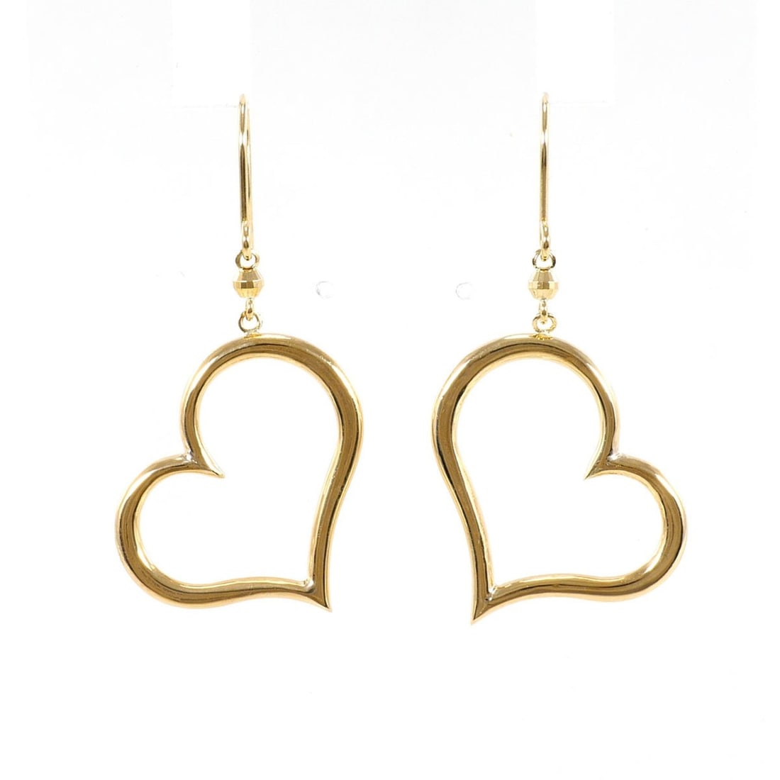 18K (18-karat) Yellow Gold Earrings, Total Weight 0.9g, Jewelry: --- Catalog ---Category: SizeWeight: 0.9g / 0.03oz.Category: DesignType: Drop earringsColor: Yellow goldMetal: GoldGender: WomenMaterial: Yellow gold (18K)Metal Purity: 18KCategory: GeneralBrand: Unbr