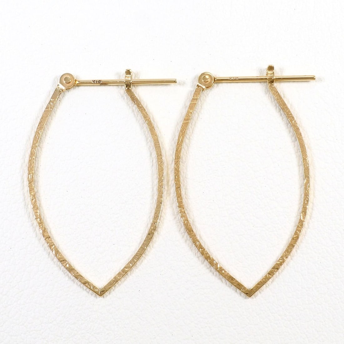K10 10K YG Yellow Gold Earrings, Total Weight 1.2g, Jewelry (1 of 9)