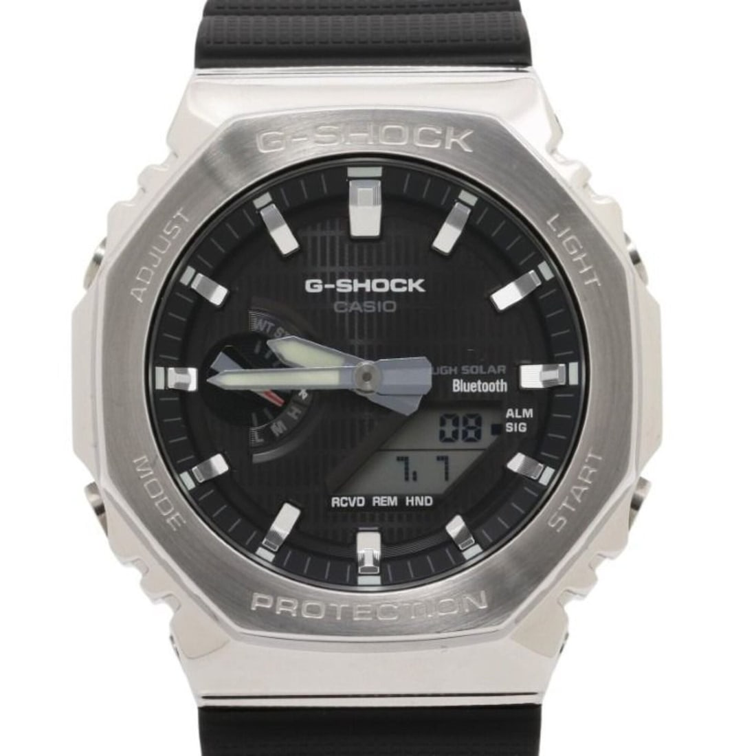CASIO G-SHOCK ANALOG-DIGITAL 2100 Series GBM-2100-1AJF Black Silver Resin Stainless Steel Men's: --- Catalog ---Category: SizeWrist Size: 14.5cm - 21.5cm / 5.7'' - 8.46''Case Diameter: 44.4mm / 1.75''Category: DesignType: WristwatchGender: MenColor (Dial): BlackMaterial (Case): Stainless steelCat