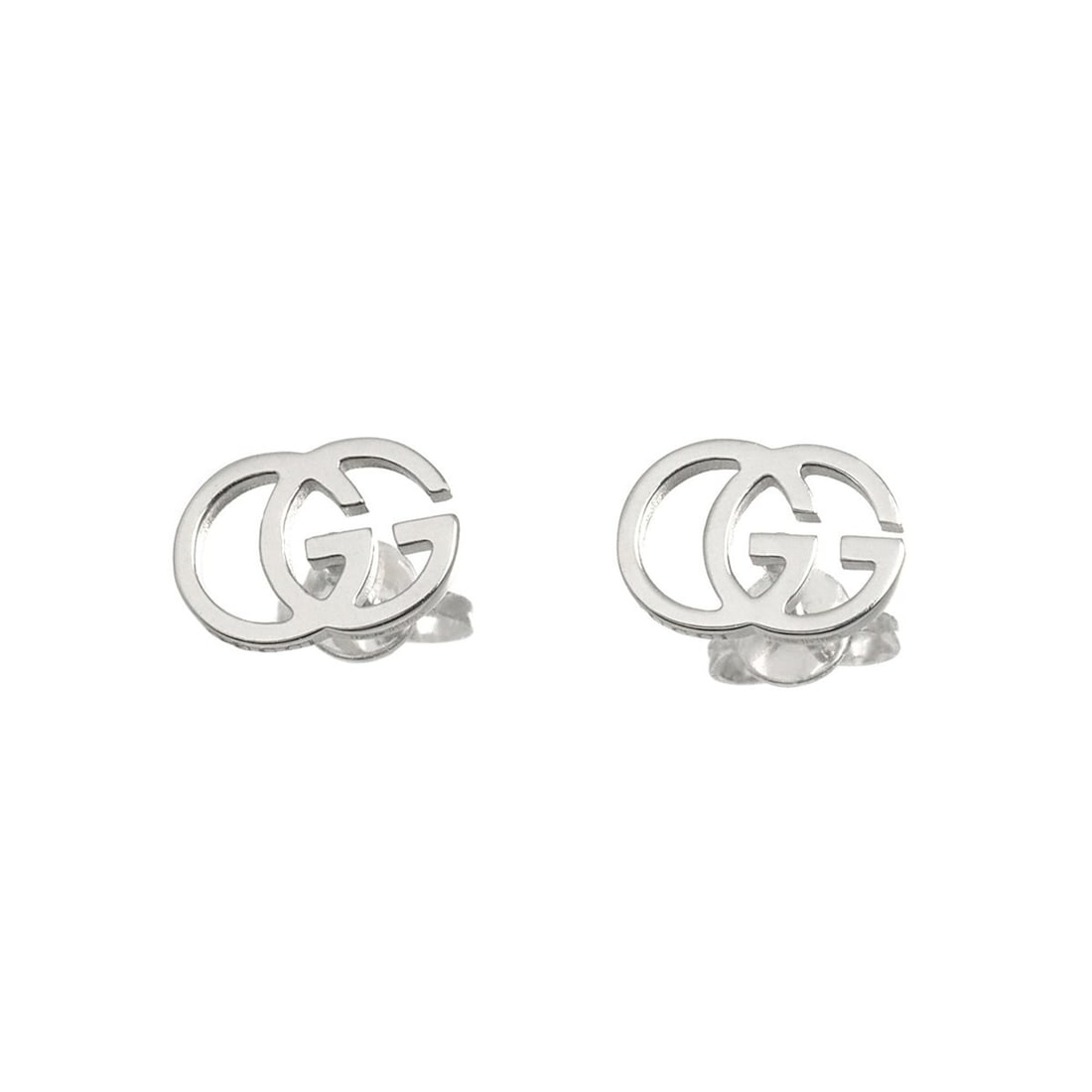 Gucci GG Running Earrings, 18K White Gold (750), Pierced Earrings: --- Catalog ---Category: SizeSize (HxWxD): 7.30mm x 10.50mm / 0.29'' x 0.41''Category: DesignType: Stud earringsGender: WomenMaterial: White gold (18K)Category: GeneralBrand: Gucci--- Item List ---Sec