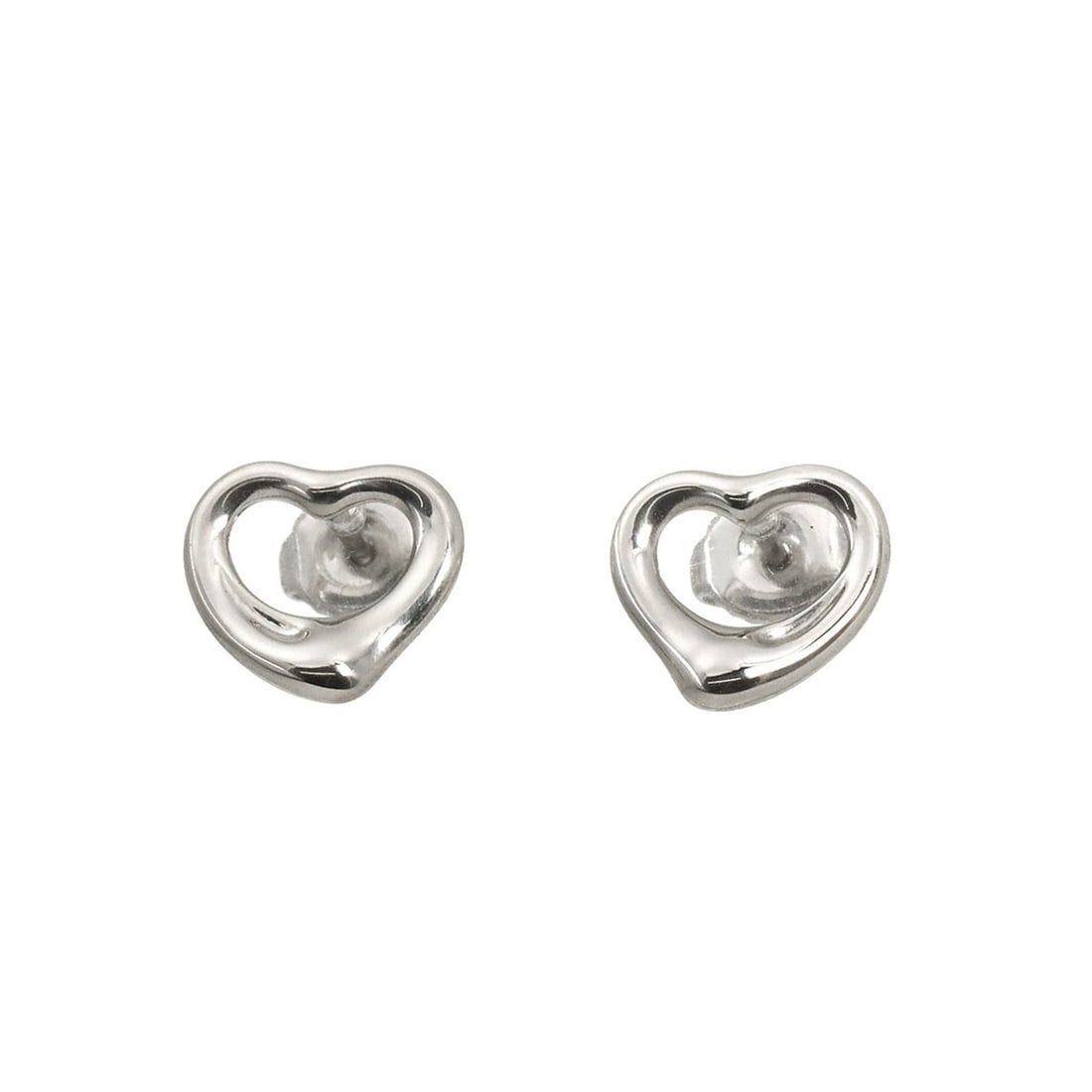 Tiffany & Co. Heart Earrings, Platinum, Open Pierced (1 of 14)