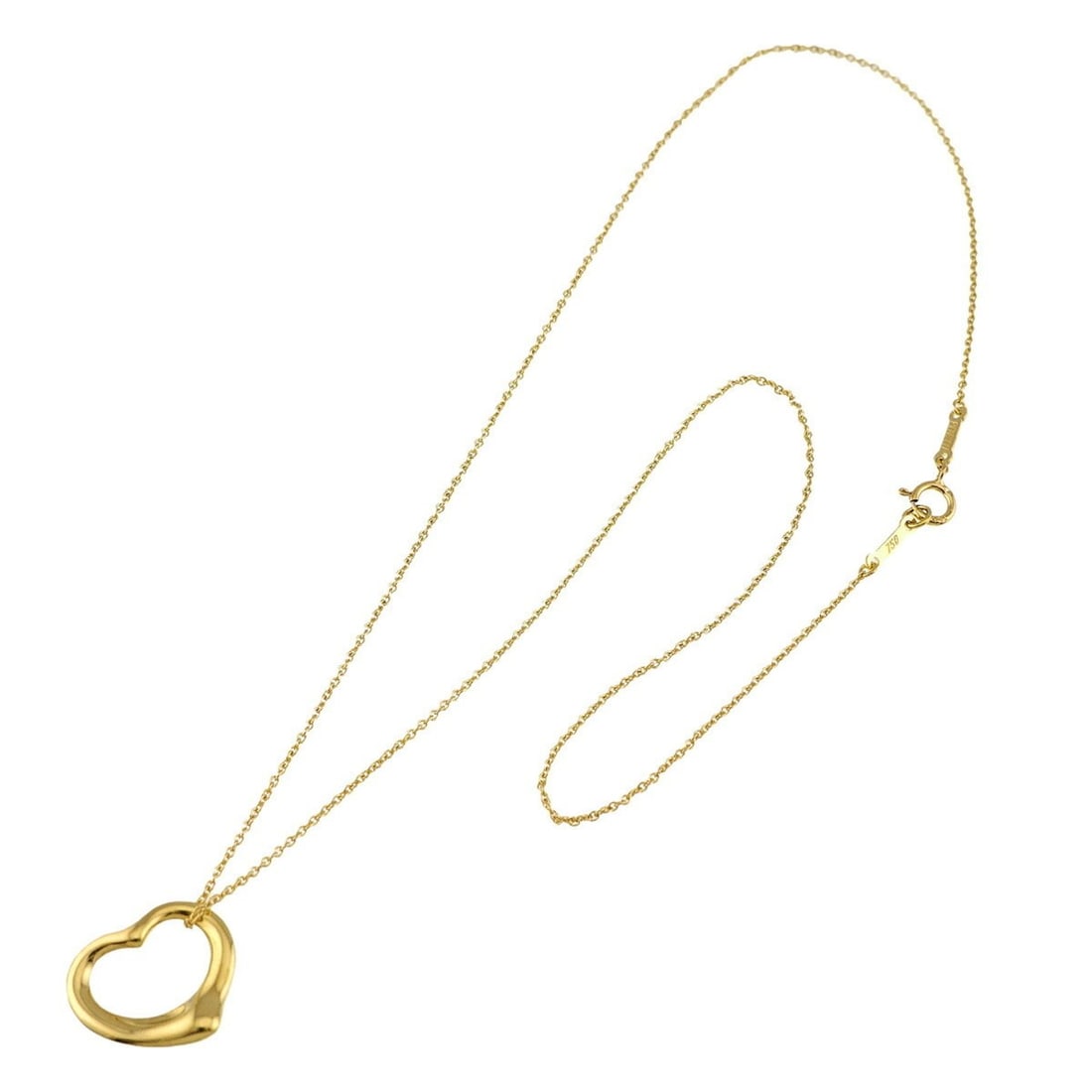 Tiffany & Co. Heart Necklace, 15.5mm wide, 40cm length, 18K Yellow Gold (750) Open Necklace: --- Catalog ---Category: SizePendant Size: 13.5mm x 15.5mm / 0.53'' x 0.61''Neck Circumference: 40 cm / 15.74''Category: DesignGender: WomenMaterial: Yellow gold (18K)Necklace Type: NecklaceCategory: 