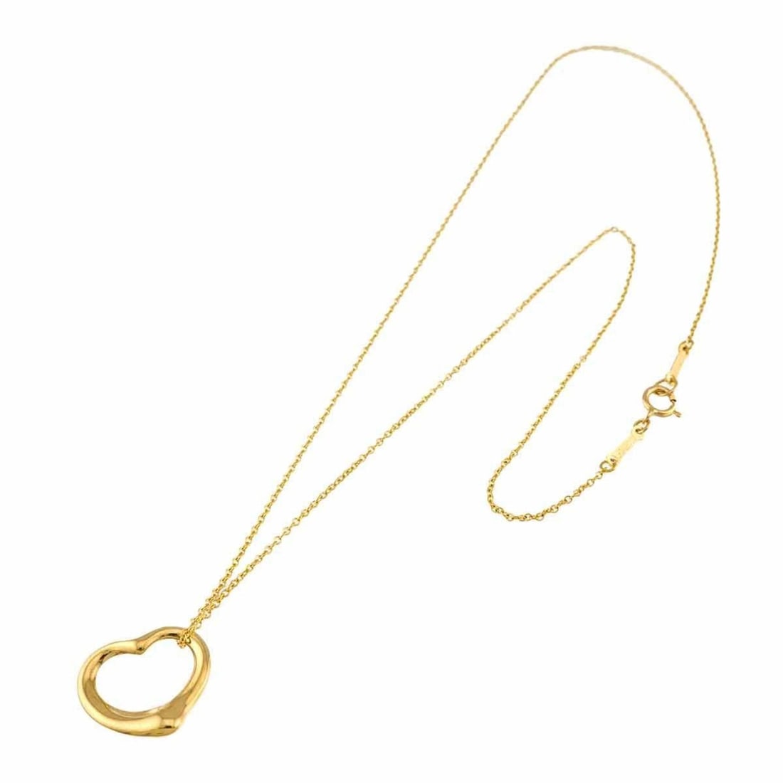 Tiffany & Co. Heart Necklace, 15mm wide, 40cm length, 18K Yellow Gold (750) Open Necklace (1 of 15)