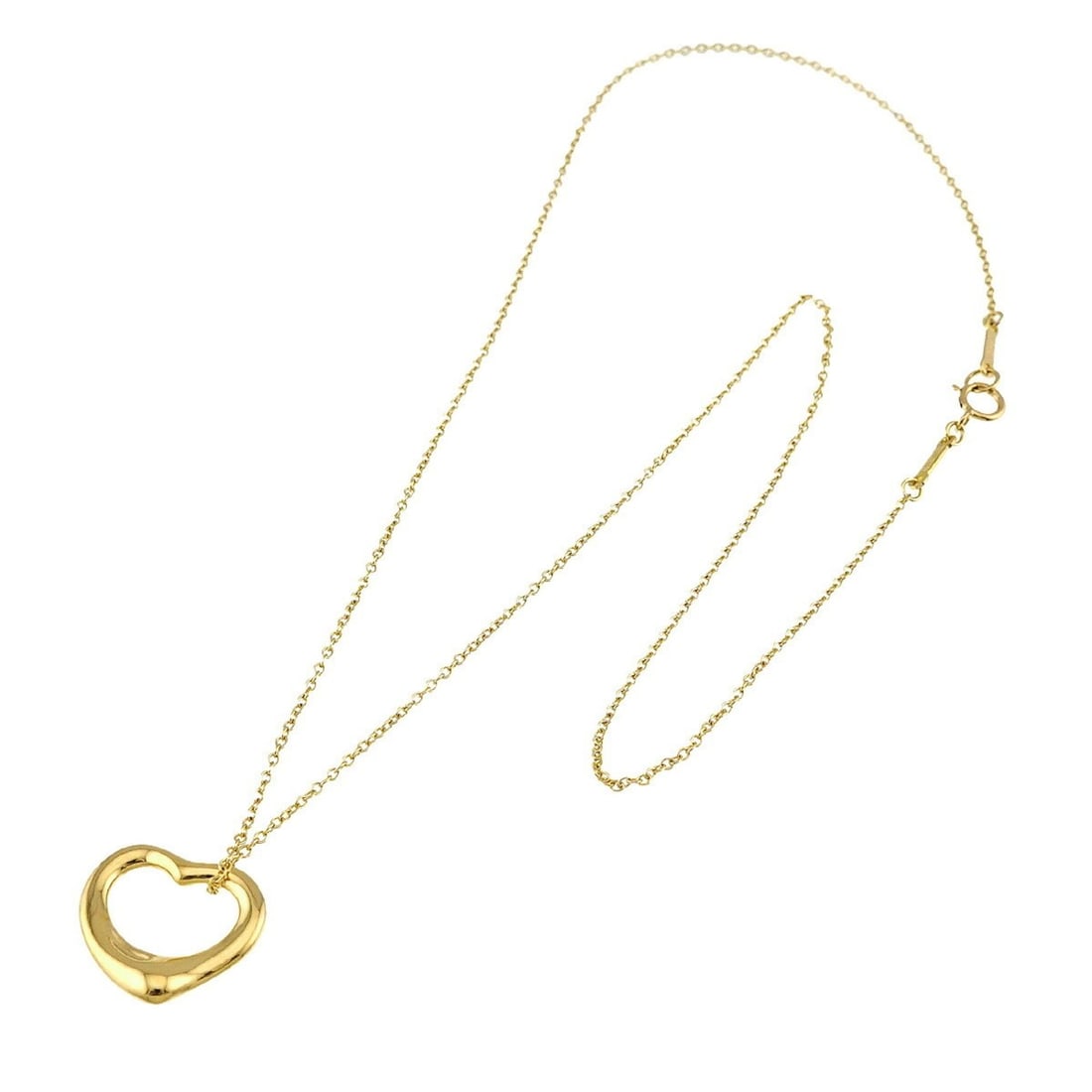 Tiffany & Co. Heart Necklace, 16mm wide, 40cm length, 18K YG Yellow Gold 750 Open Necklace: --- Catalog ---Category: SizePendant Size: 13.8mm x 16mm / 0.54'' x 0.62''Neck Circumference: 40 cm / 15.74''Category: DesignGender: WomenMaterial: Yellow gold (18K)Necklace Type: NecklaceCategory: Ge
