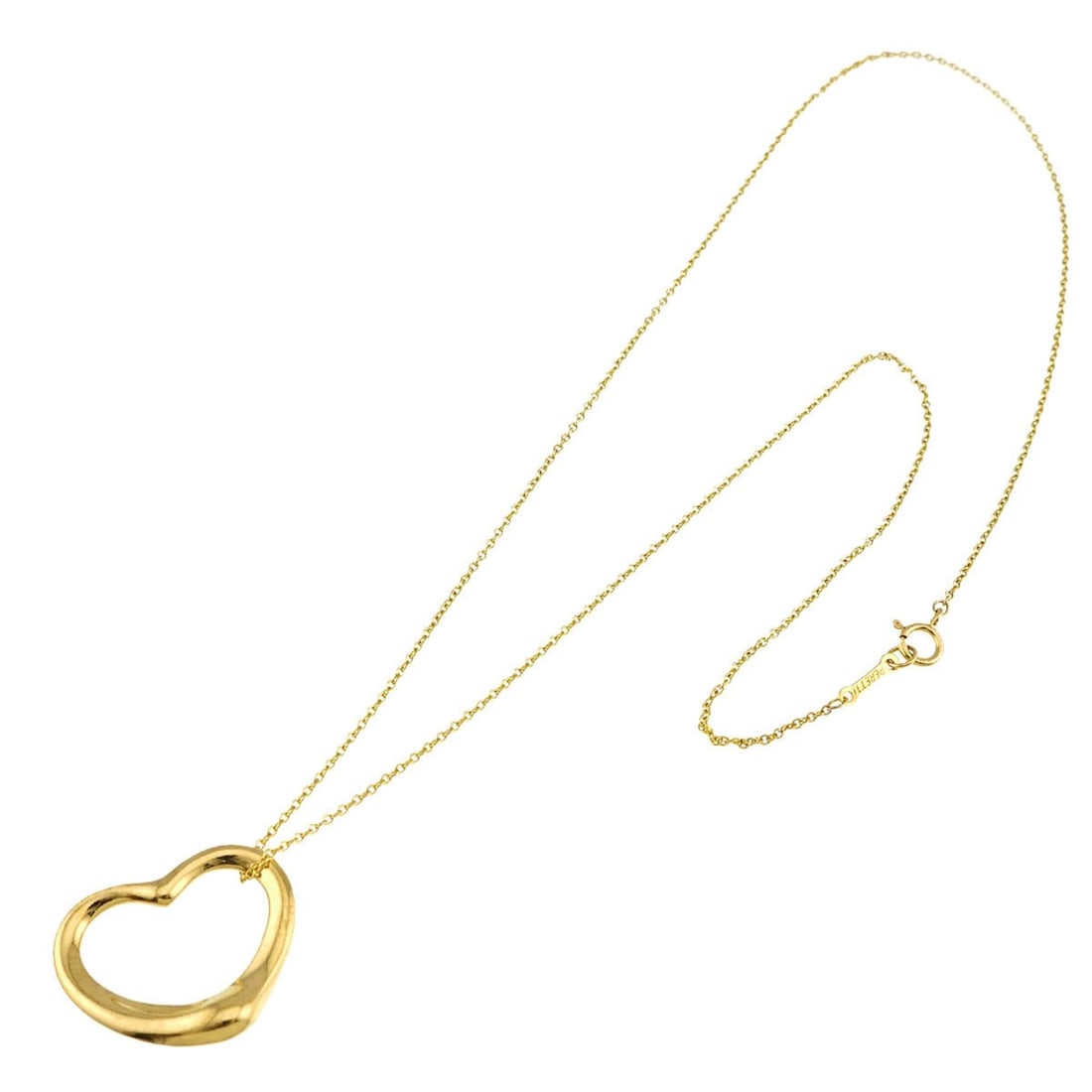 Tiffany & Co. Heart Necklace, 22mm wide, 40cm length, 18K Yellow Gold (750) Open Necklace: --- Catalog ---Category: SizePendant Size: 18.3mm x 22mm / 0.72'' x 0.86''Neck Circumference: 40 cm / 15.74''Category: DesignGender: WomenMaterial: Yellow gold (18K)Necklace Type: NecklaceCategory: Ge