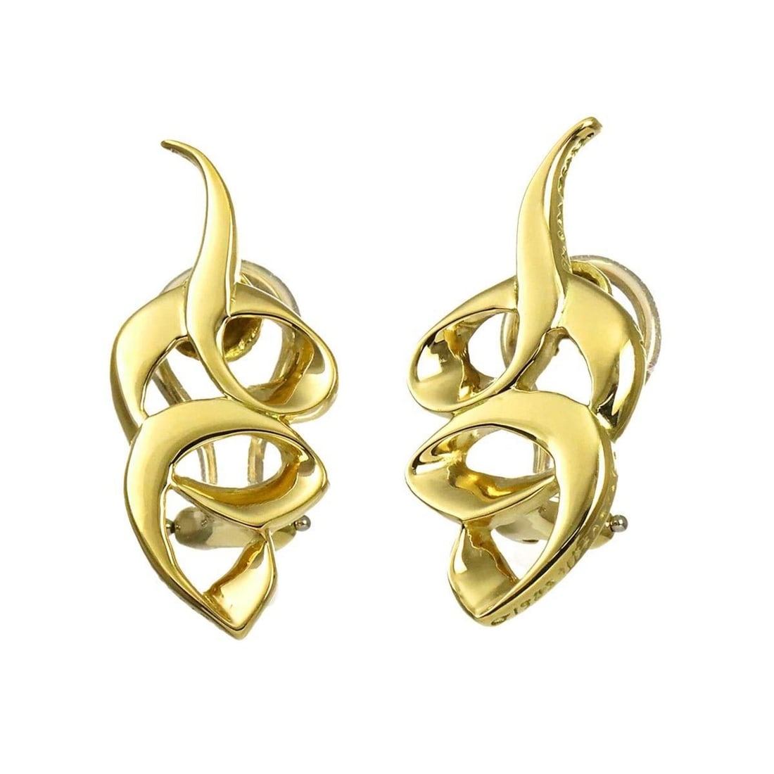 Tiffany & Co. Paloma Picasso Earrings, 18K Yellow Gold (750), Clip-on. (1 of 19)