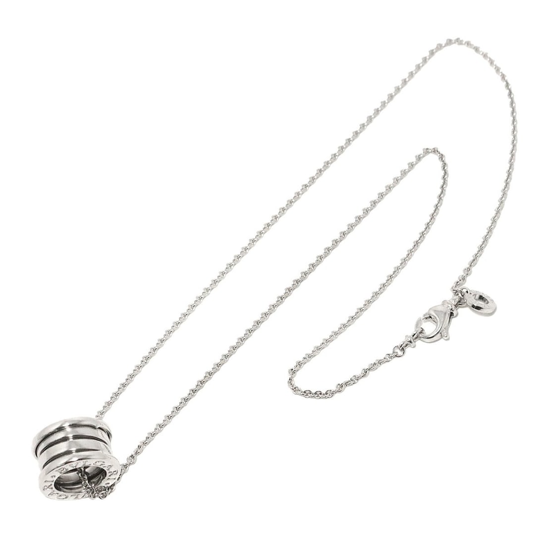 Bulgari BVLGARI B-ZERO1 Necklace 40cm 18K WG White Gold 750: --- Catalog ---Category: SizePendant Size: 14.7mm x 9mm / 0.57'' x 0.35''Neck Circumference: 40 cm / 15.74''Category: DesignGender: WomenMaterial: White gold (18K)Necklace Type: NecklaceCategory: Gene